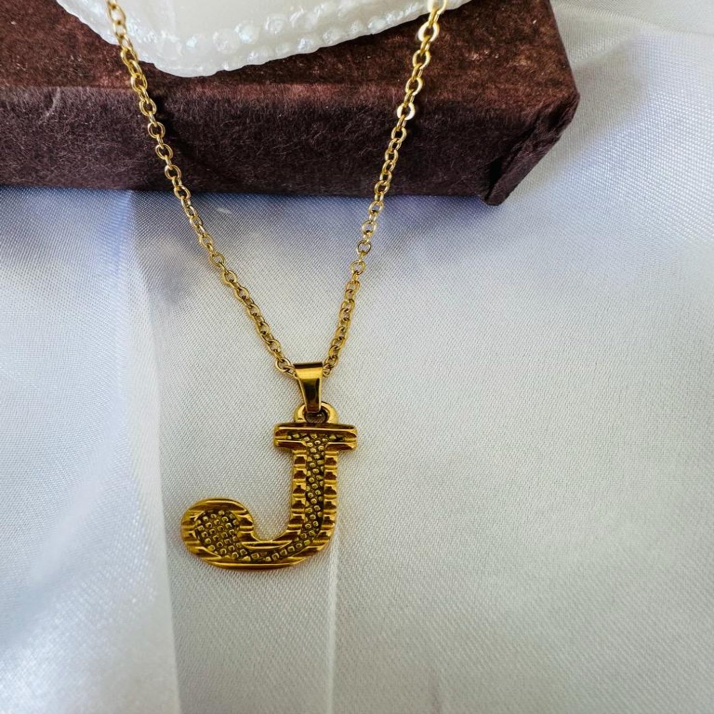 INITIAL 18 K Gold - Plated Stainless Steel Necklace