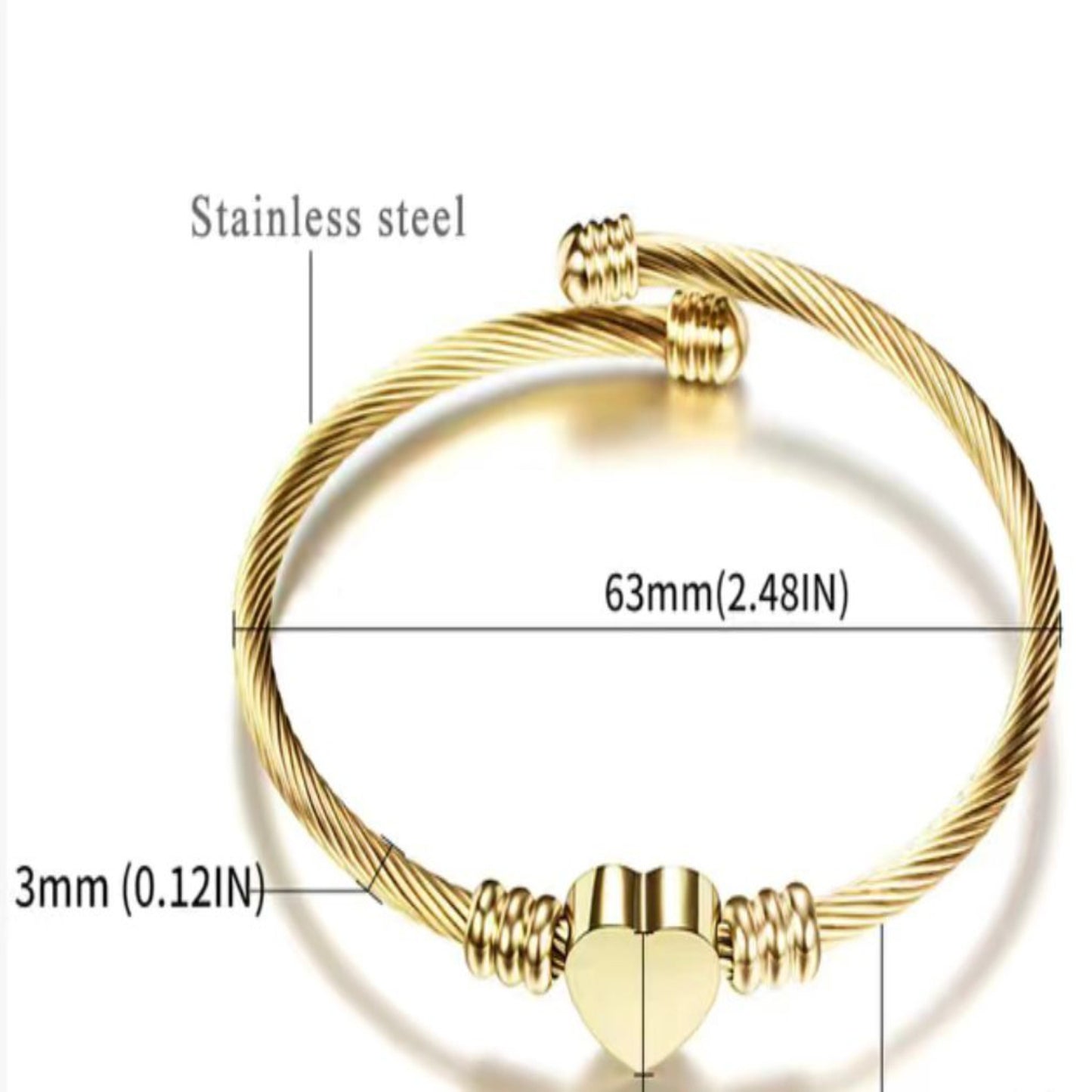 DIANA Golden Adjustable Stainless Steel Oxidized Bangle