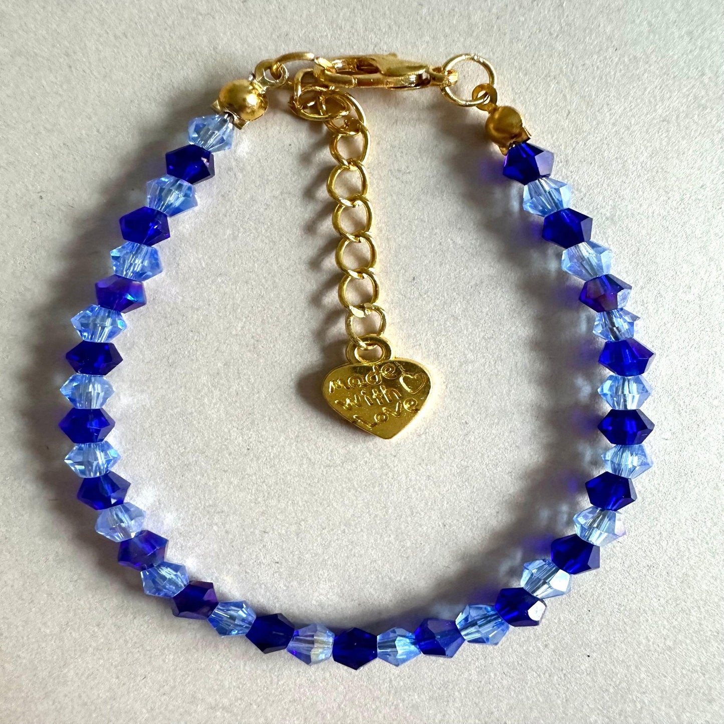 Blue And Indigo Gold Glass Handcrafted Jewelry Accessories Bracelet