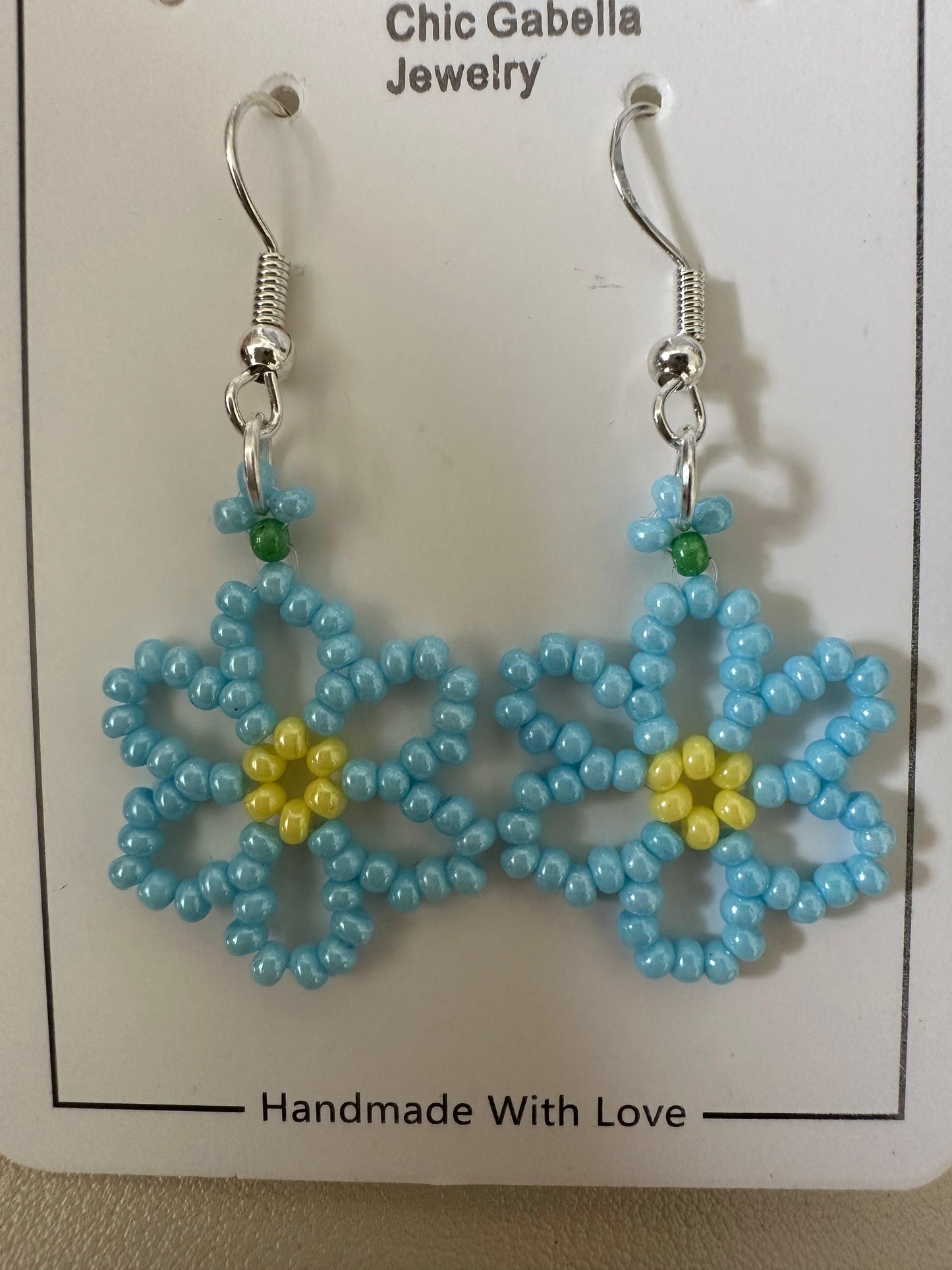 BLUE BREEZE BLOSSOMS Silver Earrings
