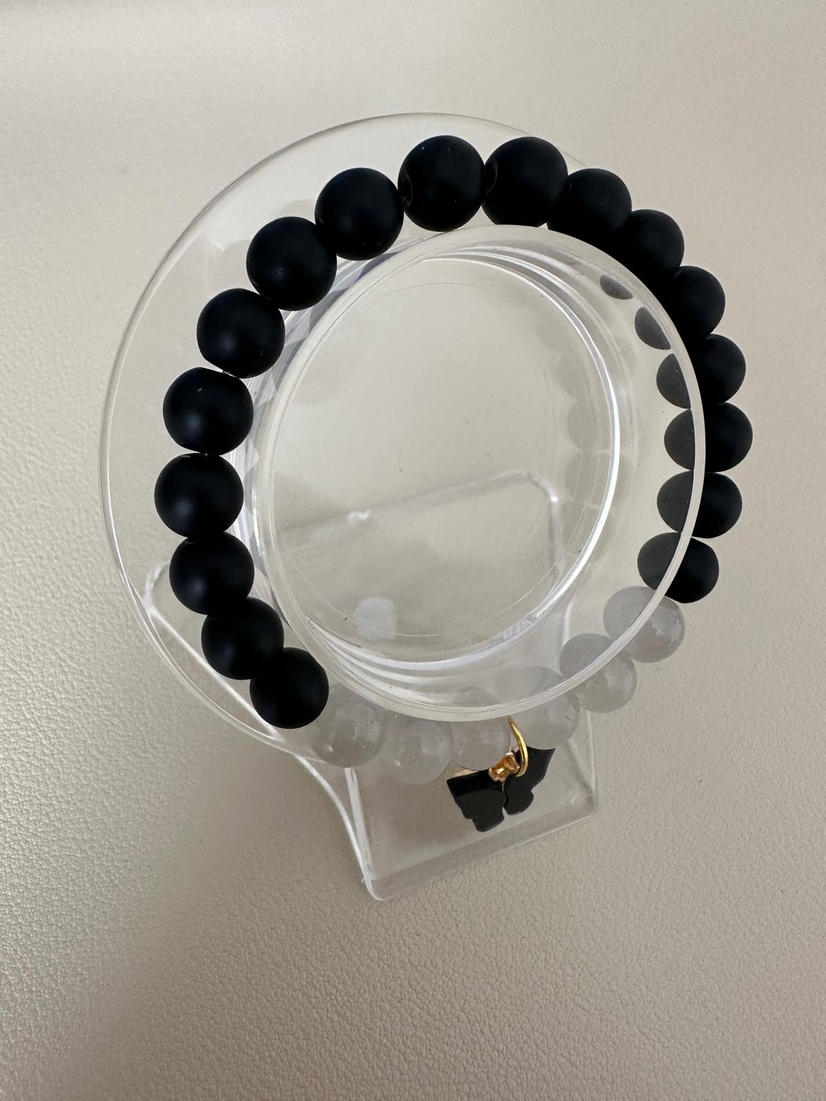 MIDNIGHT FLUTTER Handmade Stretch Bracelet