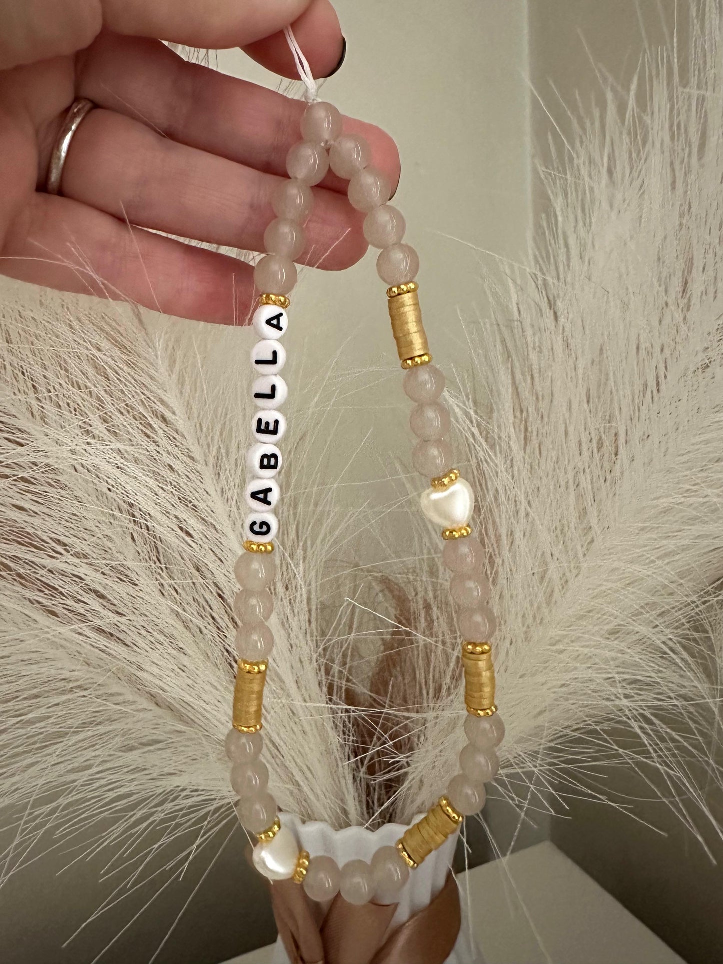 Handmade ELEGANT CUSTOM LETTERED Phone Charm