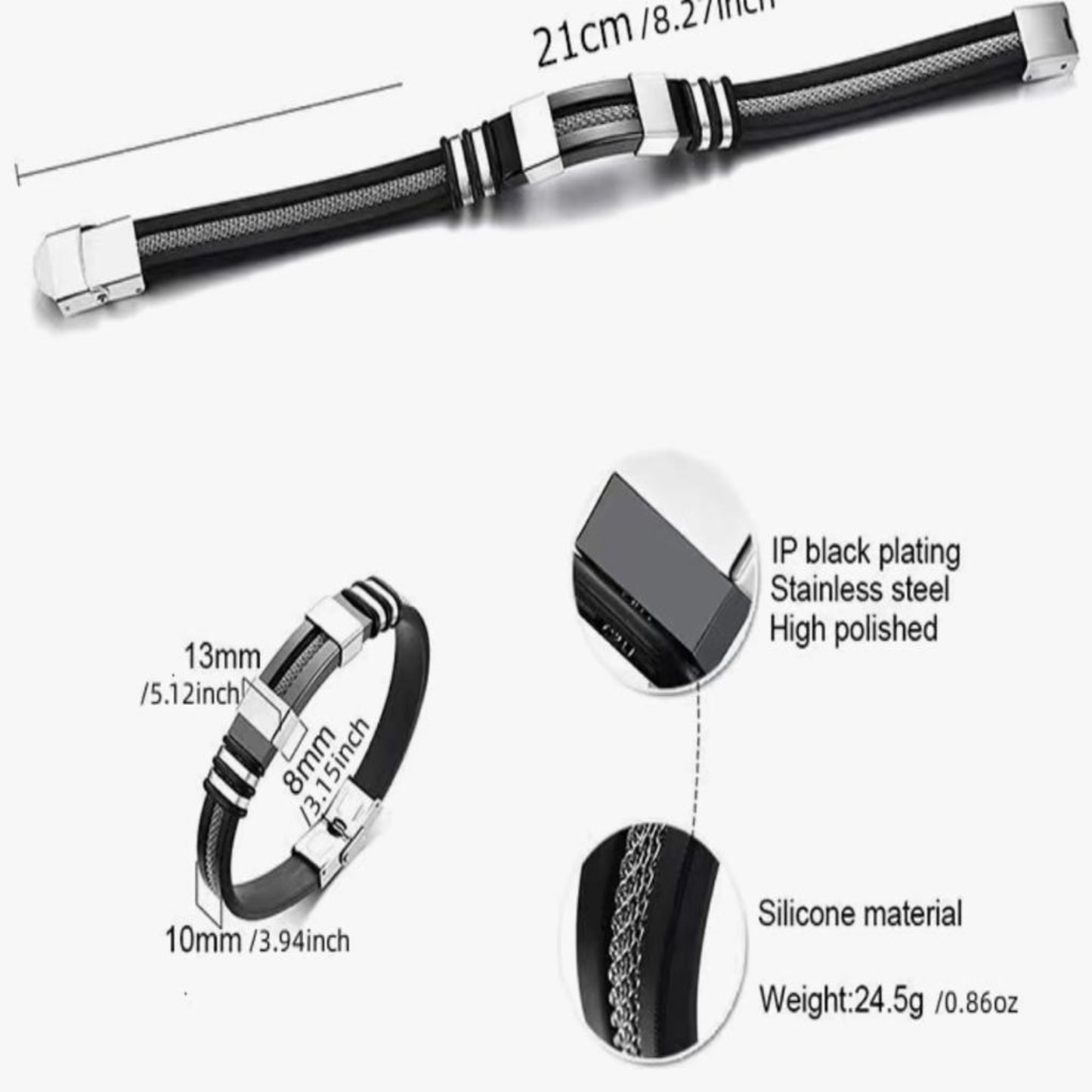 LAUREN Stainless Steel Bangle For Men