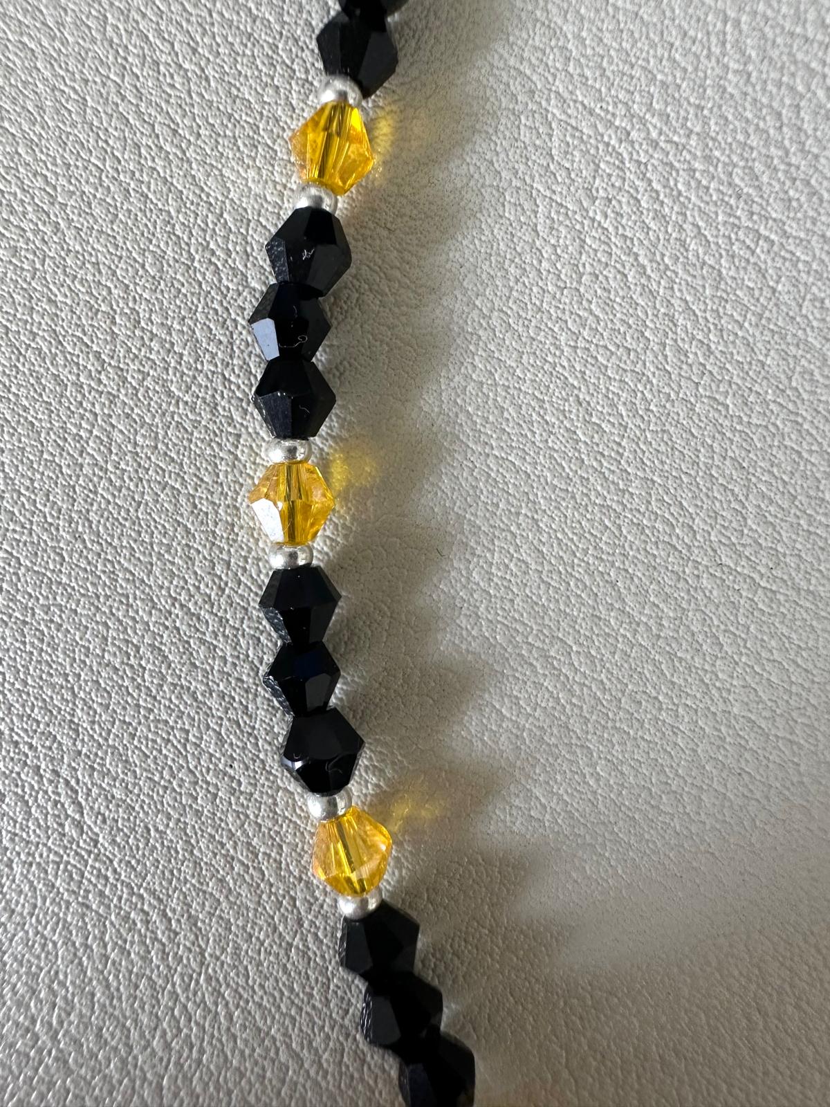 MIDNIGHT SUNFLOWER Handmade Necklace