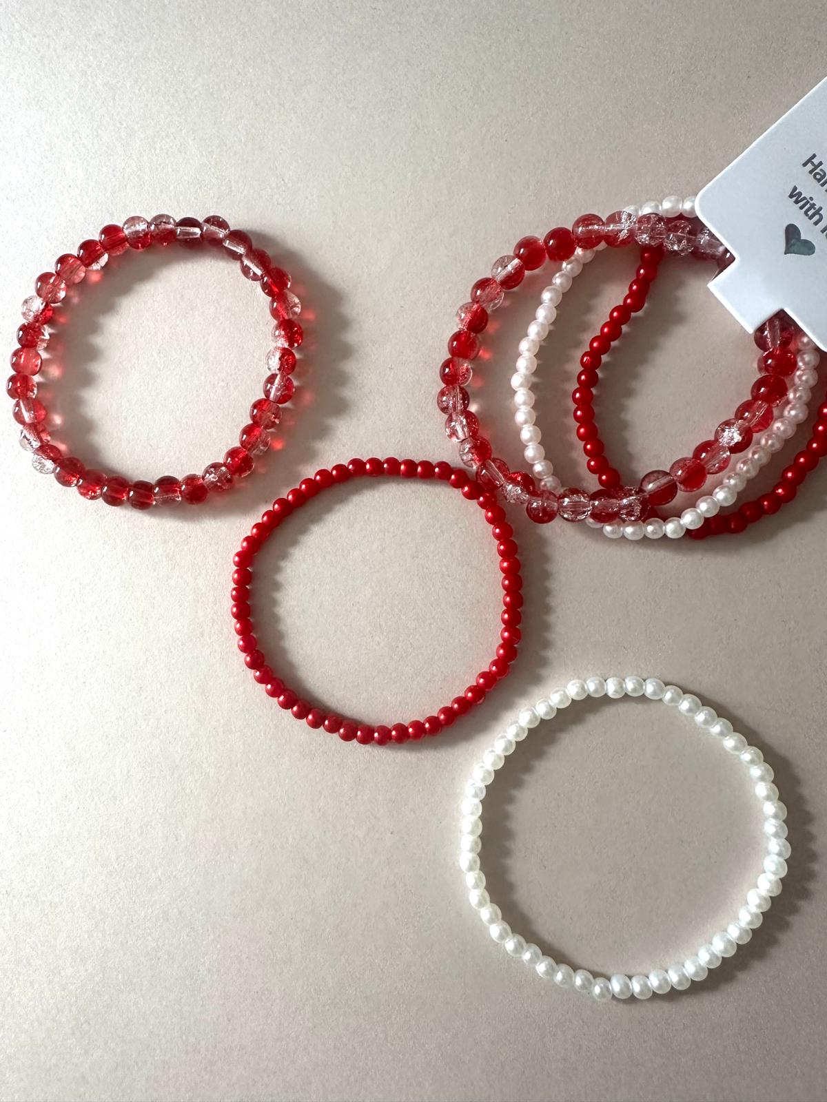 RED DREAM Stretch Bracelets (Set Of 3)