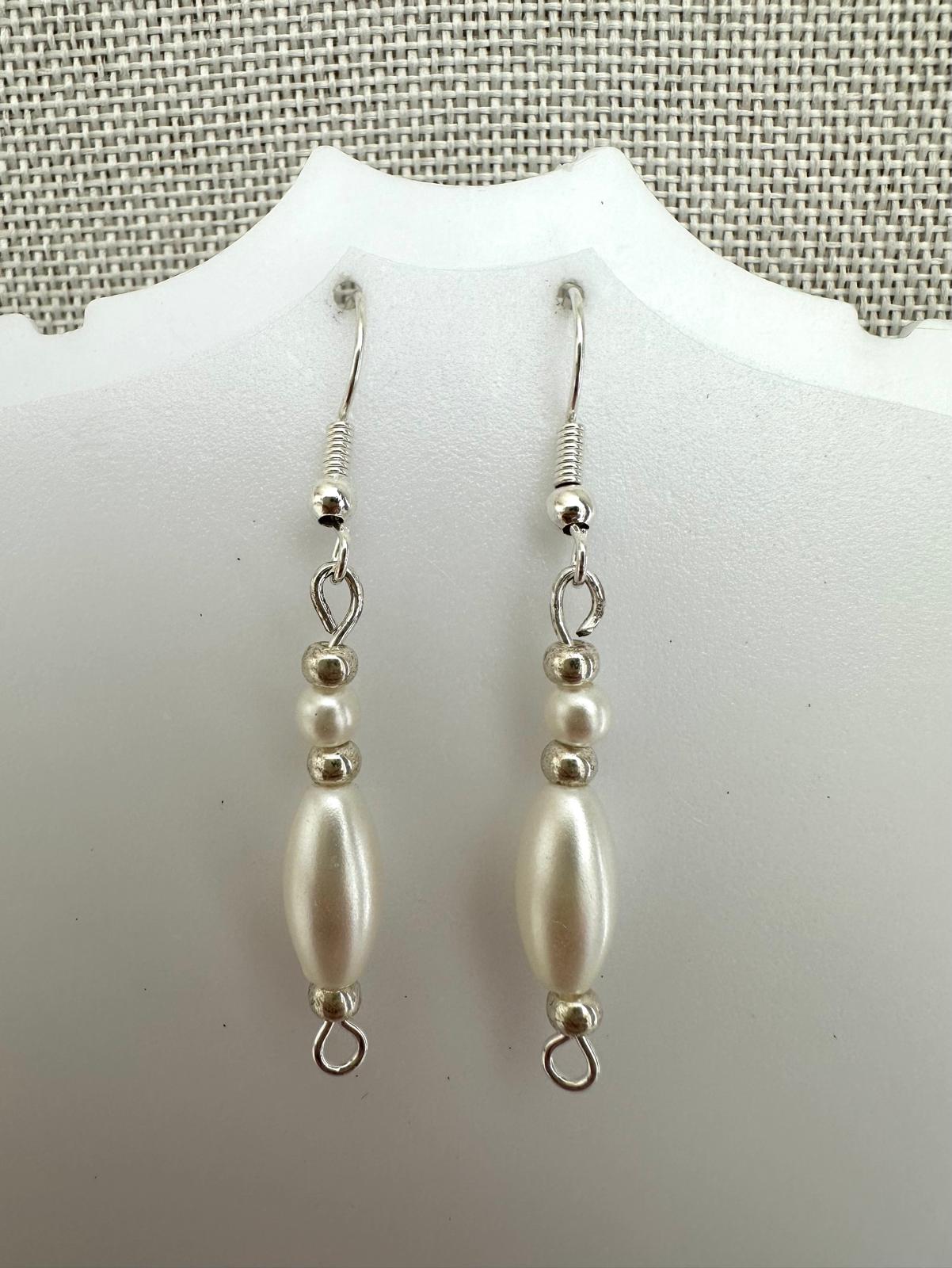 MARINA Handmade Pearl Silver Earrings 