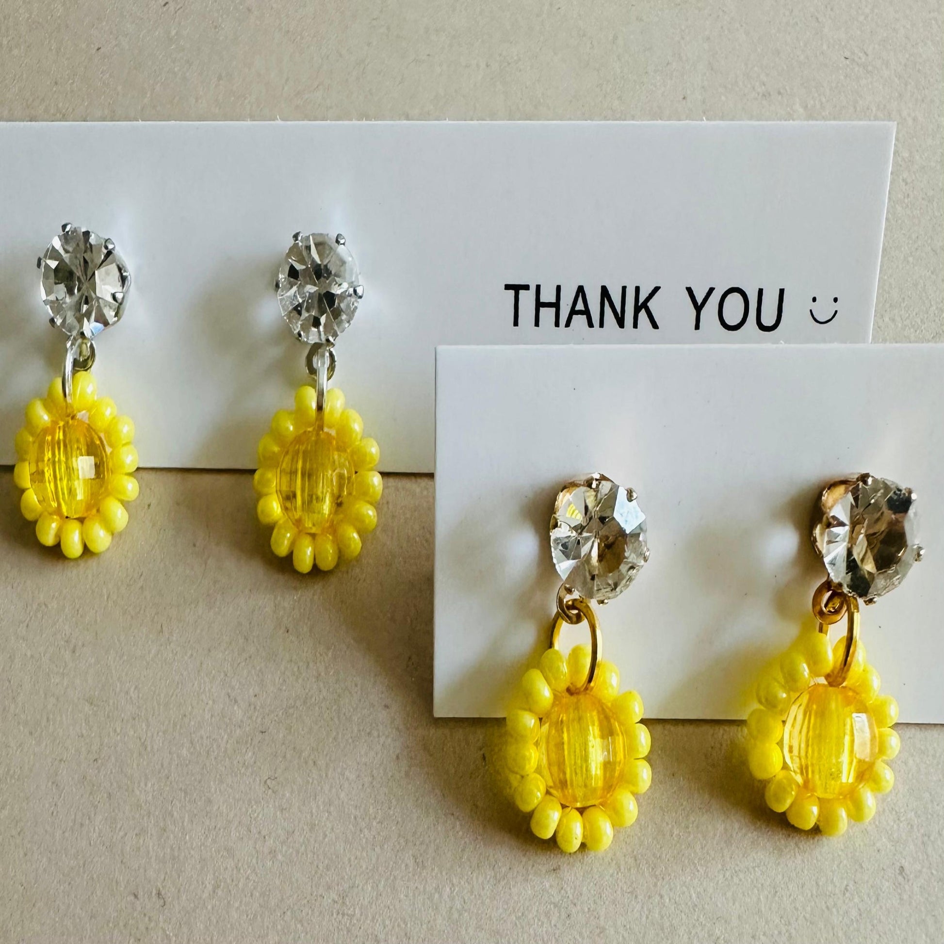 SUNLIGHT BLOSSOM Handmade Earrings - Gold or Silver Options