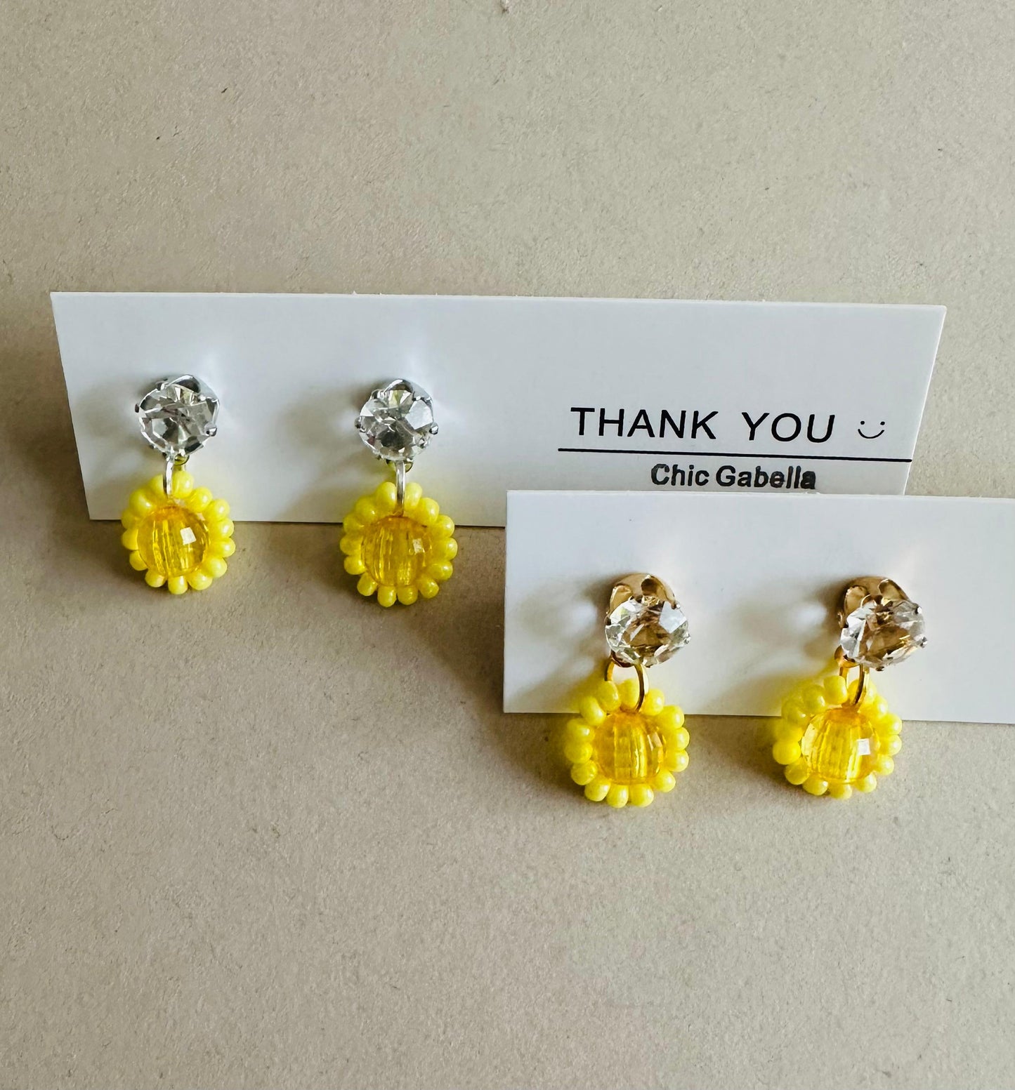 SUNLIGHT BLOSSOM Handmade Earrings - Gold or Silver Options