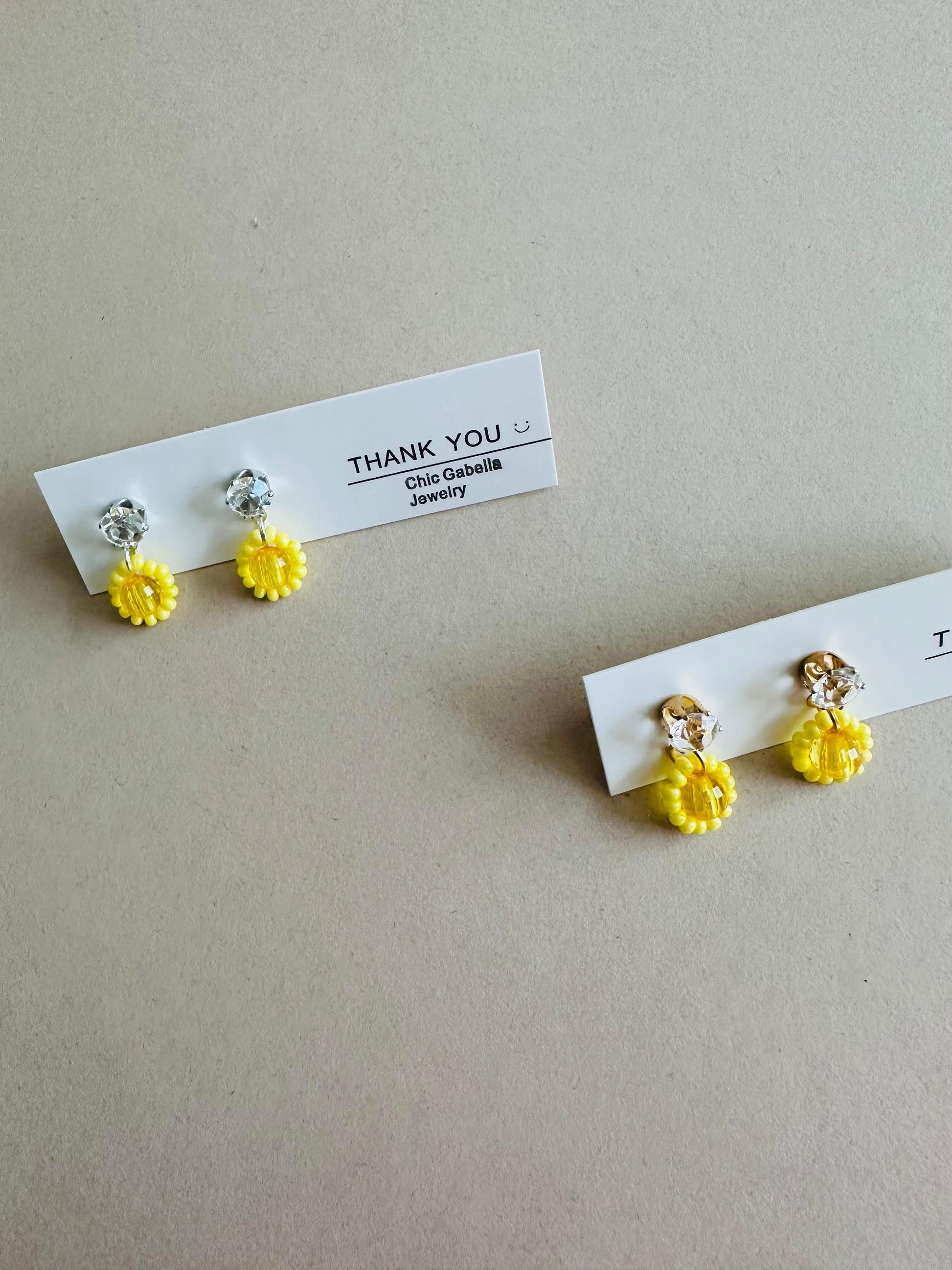 SUNLIGHT BLOSSOM Handmade Earrings - Gold or Silver Options