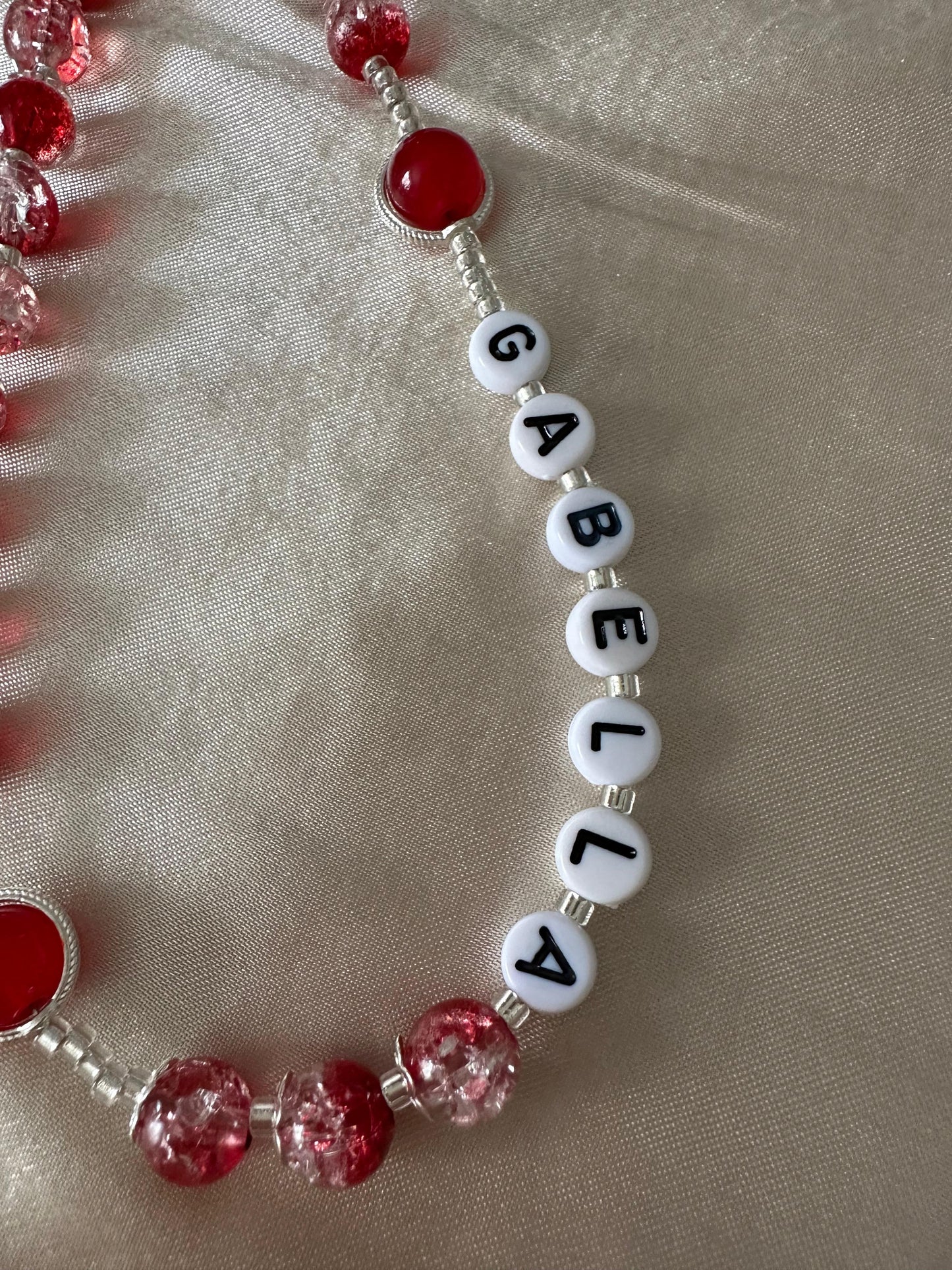 Red Personalized Handmade Rosary