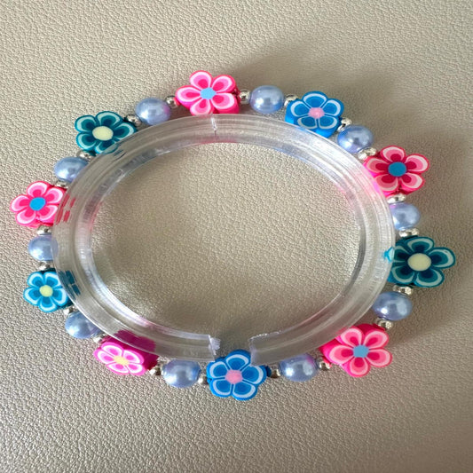 VIBRANT BLOOMS Handmade Stretch Bracelet 