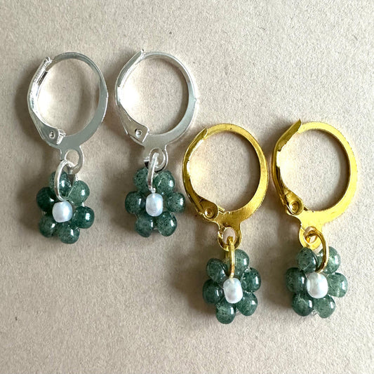 MYSTIC GARDEN BLOSSOM Handmade Earrings - Gold or Silver Options