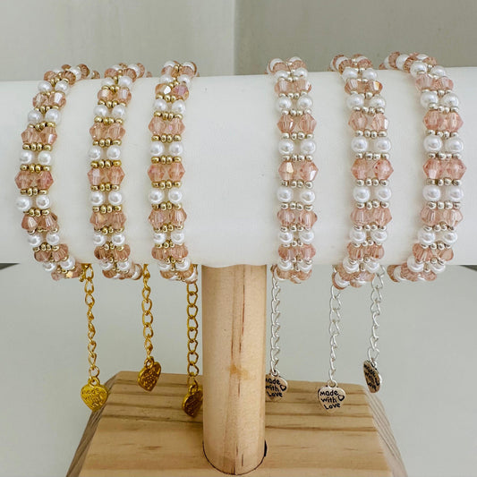 TIMELESS SHINE Handmade Bracelet - Gold or Silver Options