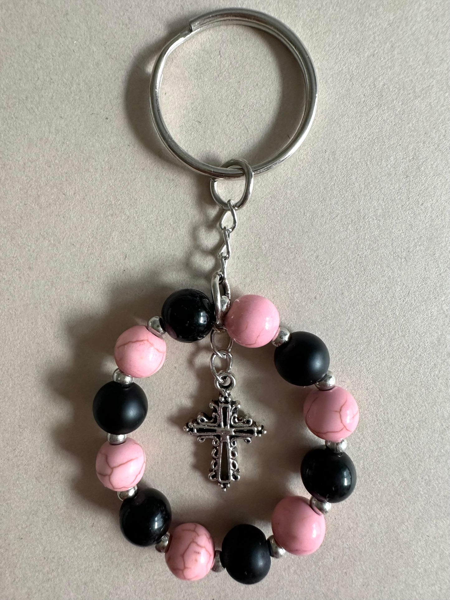 Handmade CROSS Silver Keychain