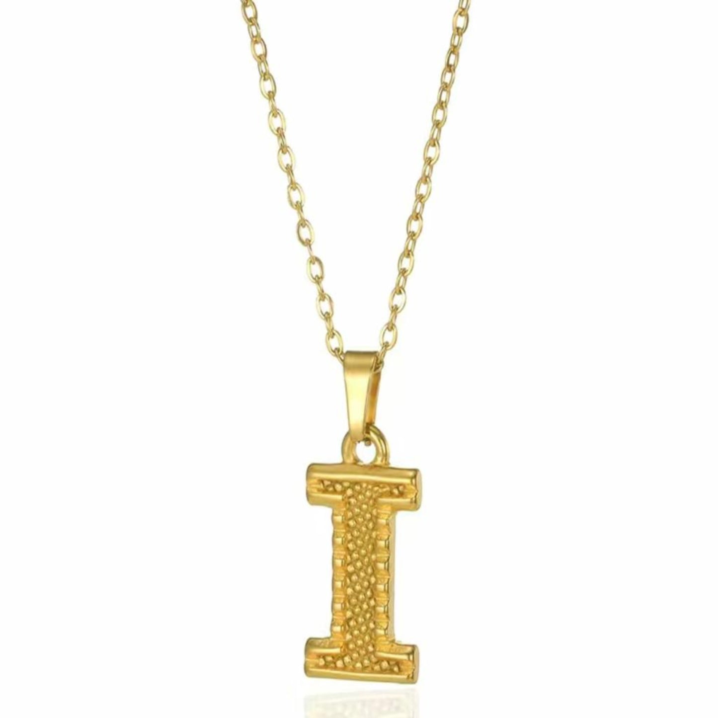 INITIAL 18 K Gold - Plated Stainless Steel Necklace