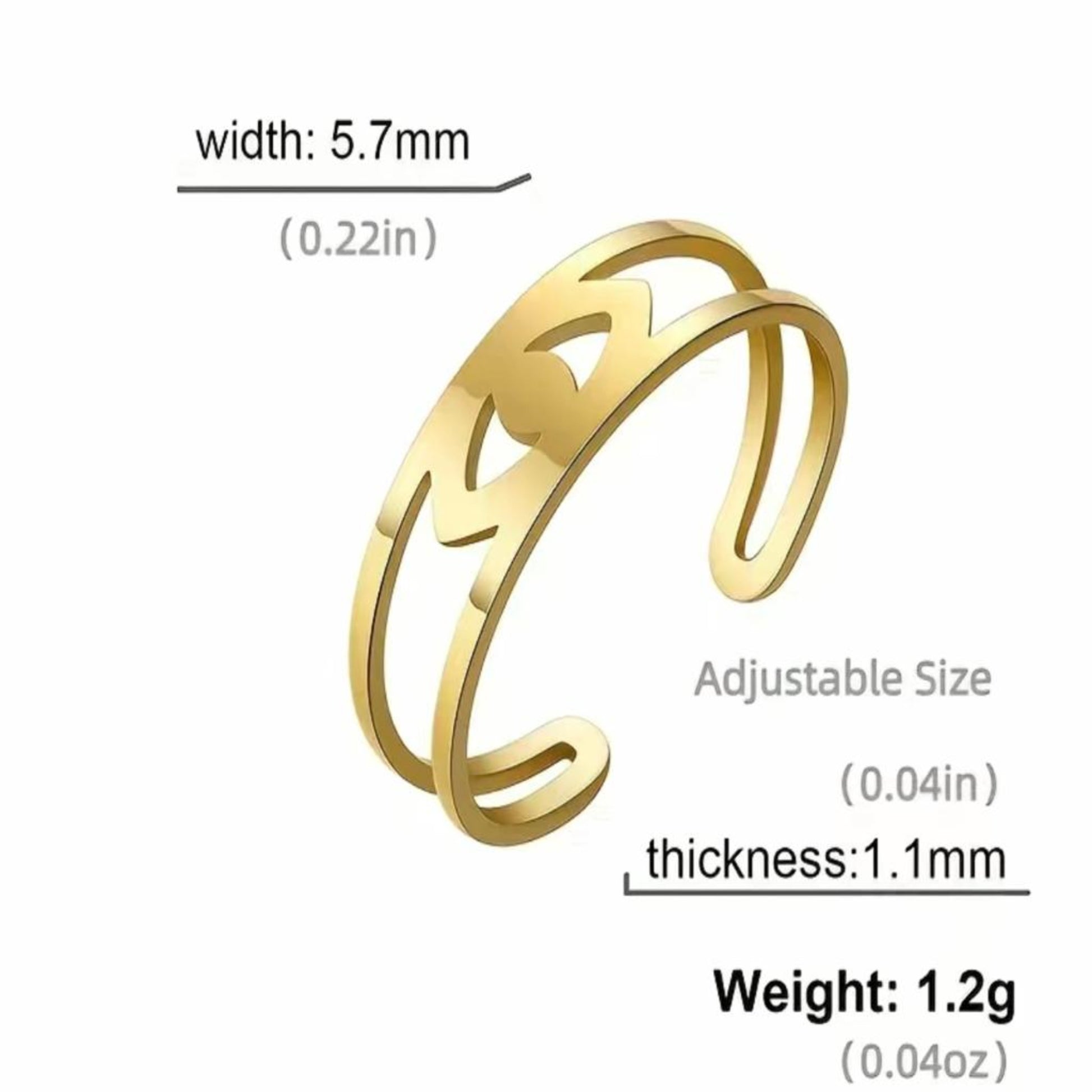SINEAD 18K Gold-Plated Adjustable Ring