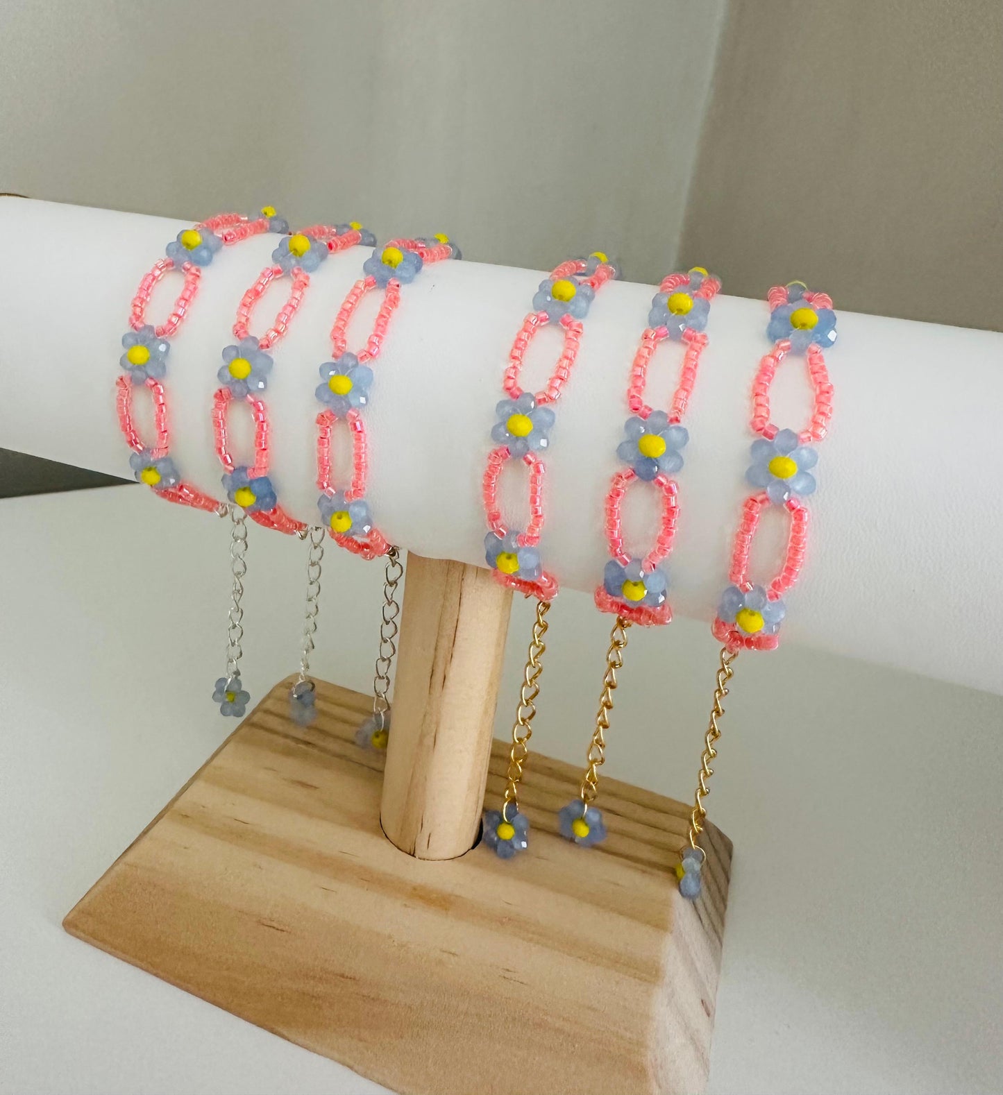 CORAL BLOOM Handmade Bracelet - Gold or Silver Options