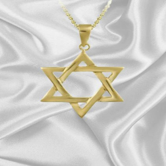 STAR OF DAVID - Gold-Plated Stainless Steel Men's Necklace