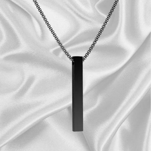 Refined Black Vertical Pendant GARY Men's Necklace