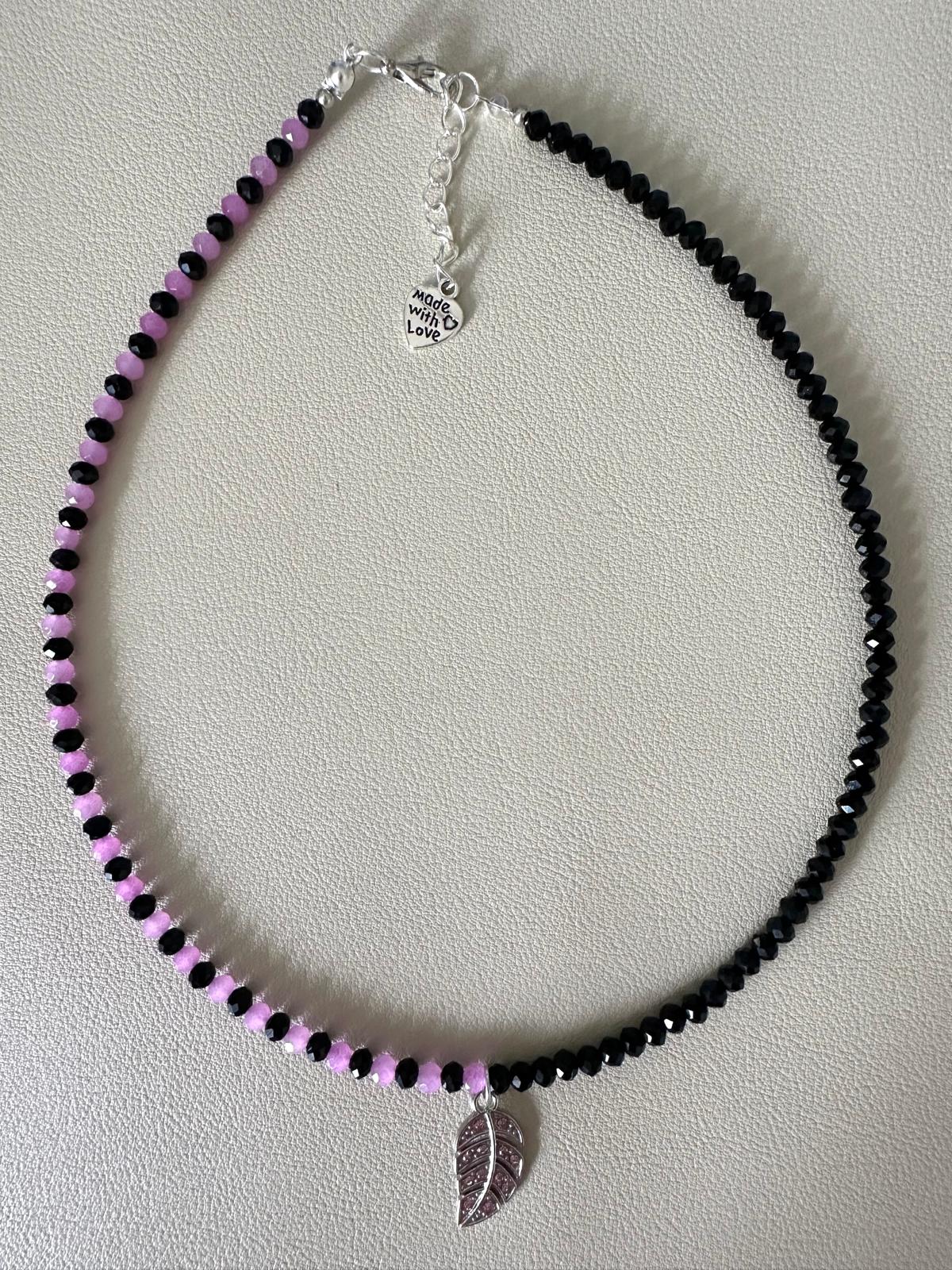 MIDNIGHT FUCHSIA Handmade Necklace