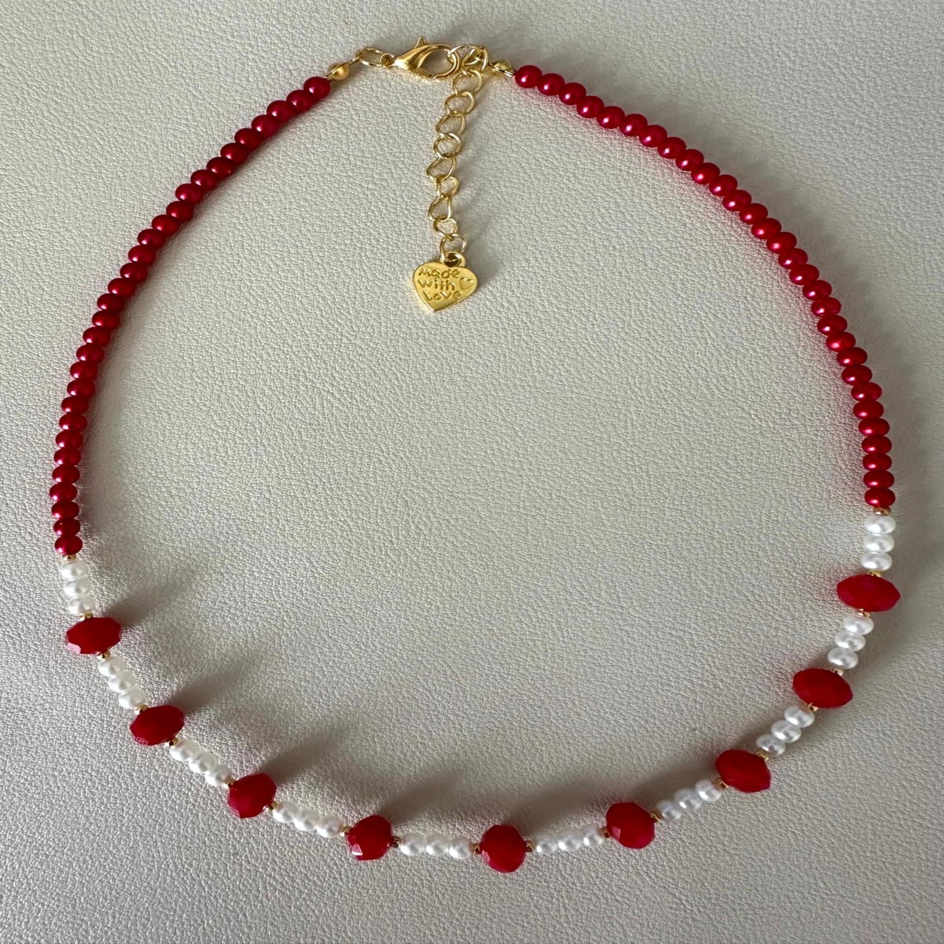 GARNET GLAMOUR Handmade Necklace