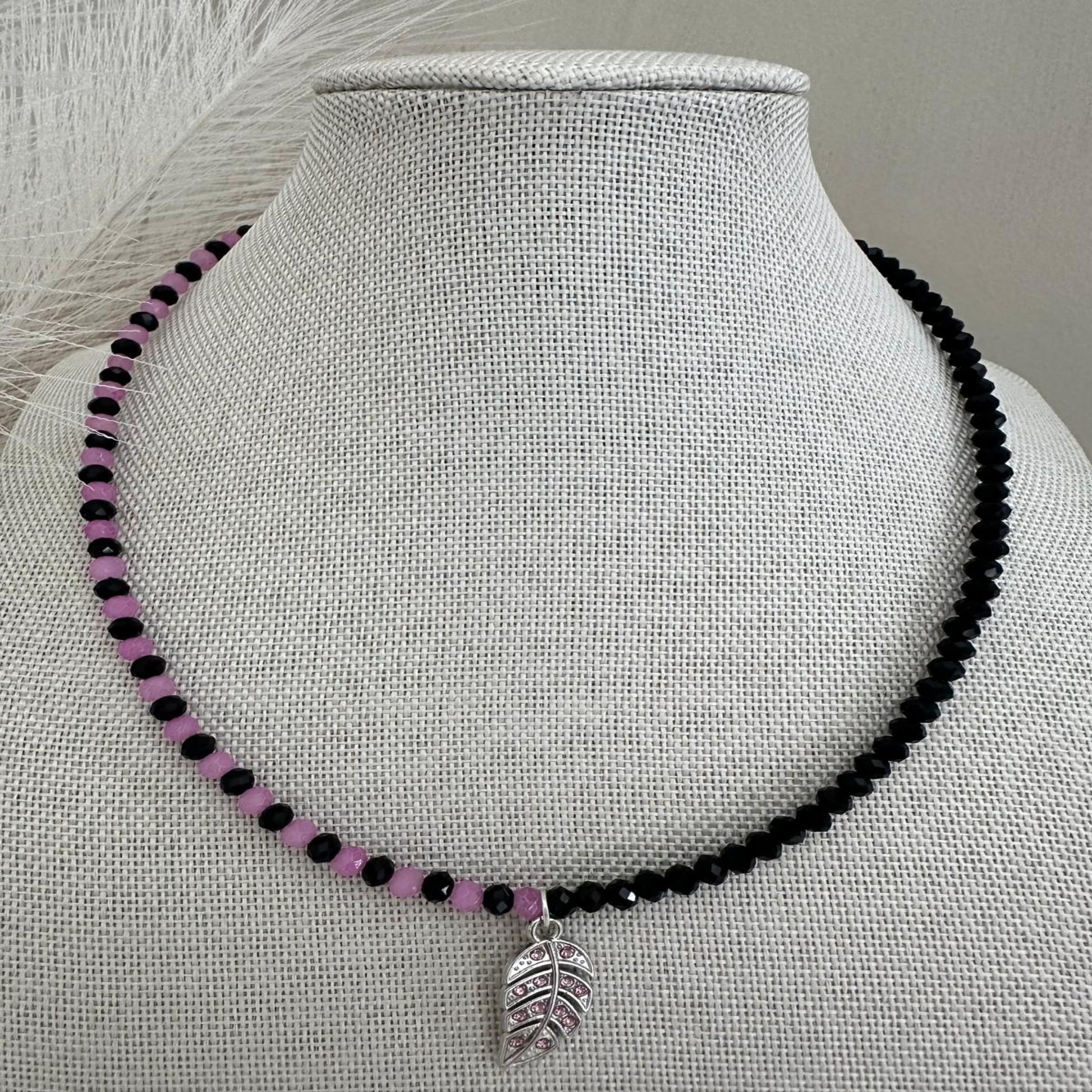 MIDNIGHT FUCHSIA Handmade Necklace