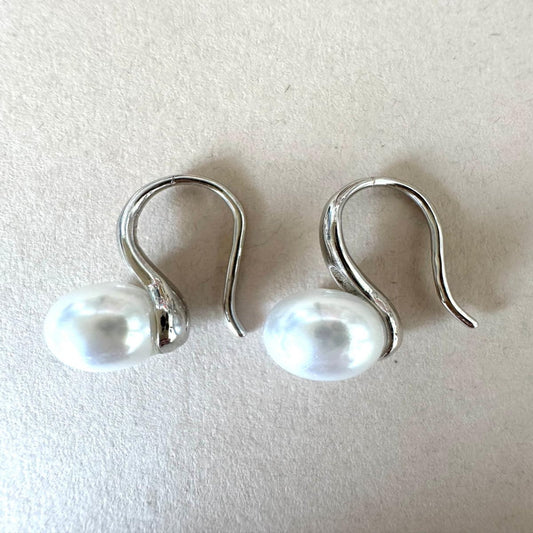 MARISSA Handmade Pearl Silver Earrings