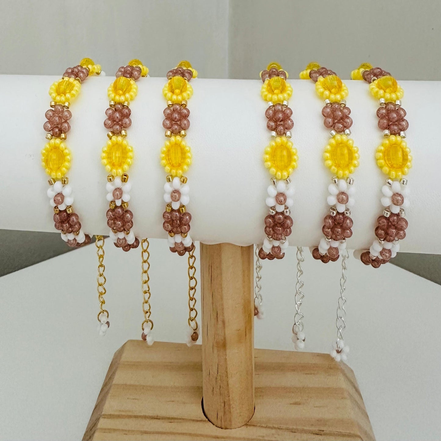 SUNLIGHT BLOSSOM Handmade Bracelet - Gold or Silver Options