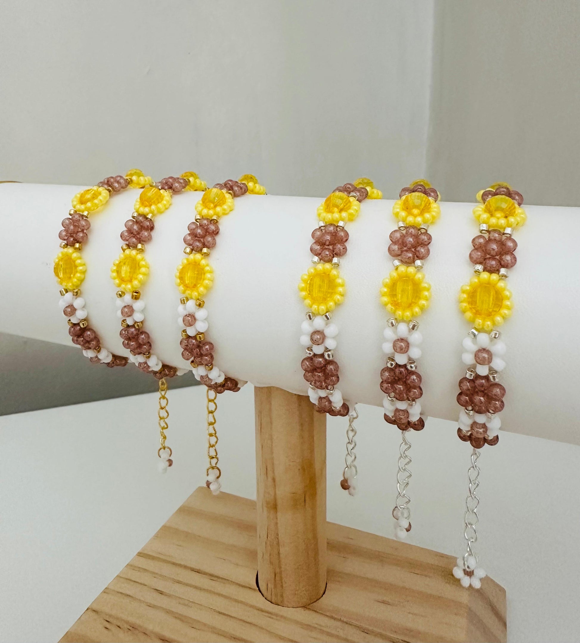 SUNLIGHT BLOSSOM Handmade Bracelet - Gold or Silver Options