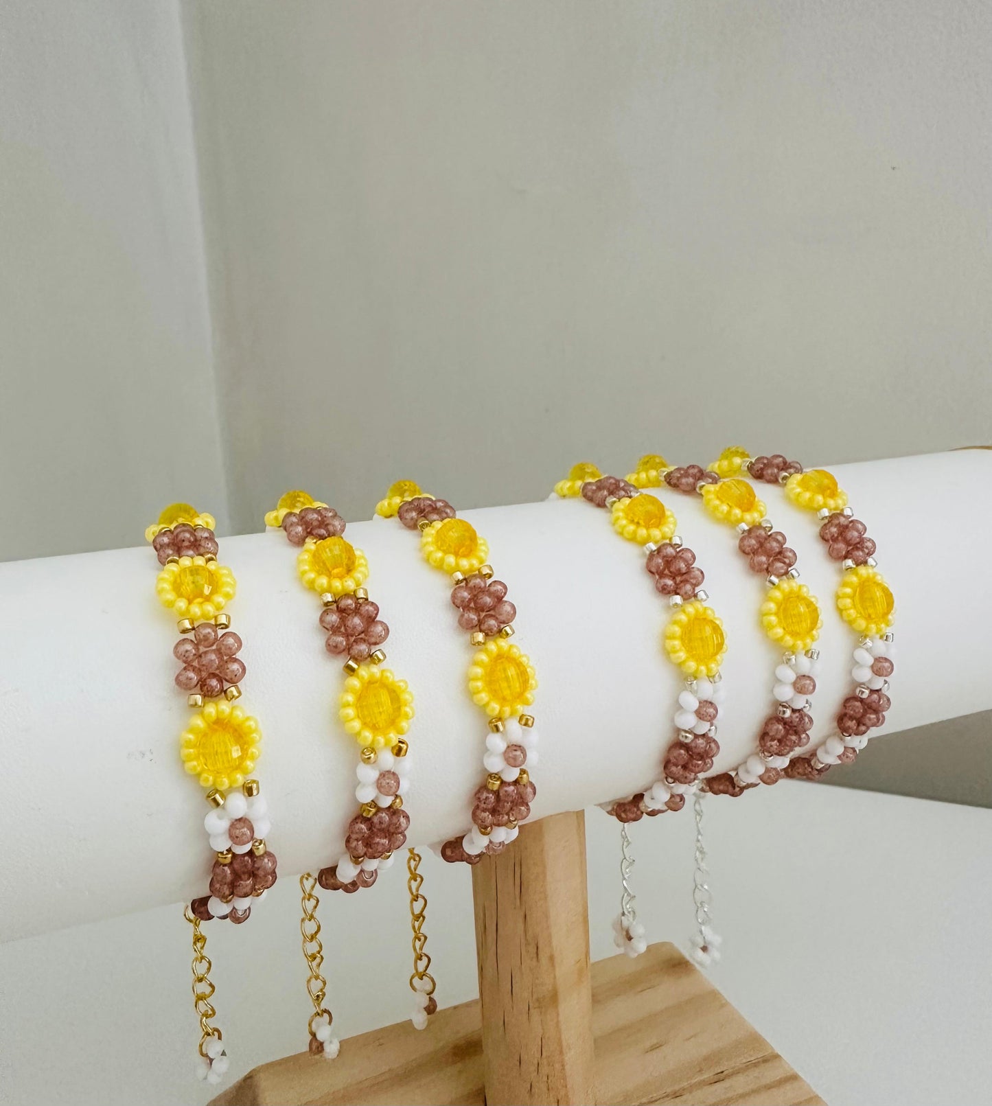 SUNLIGHT BLOSSOM Handmade Bracelet - Gold or Silver Options
