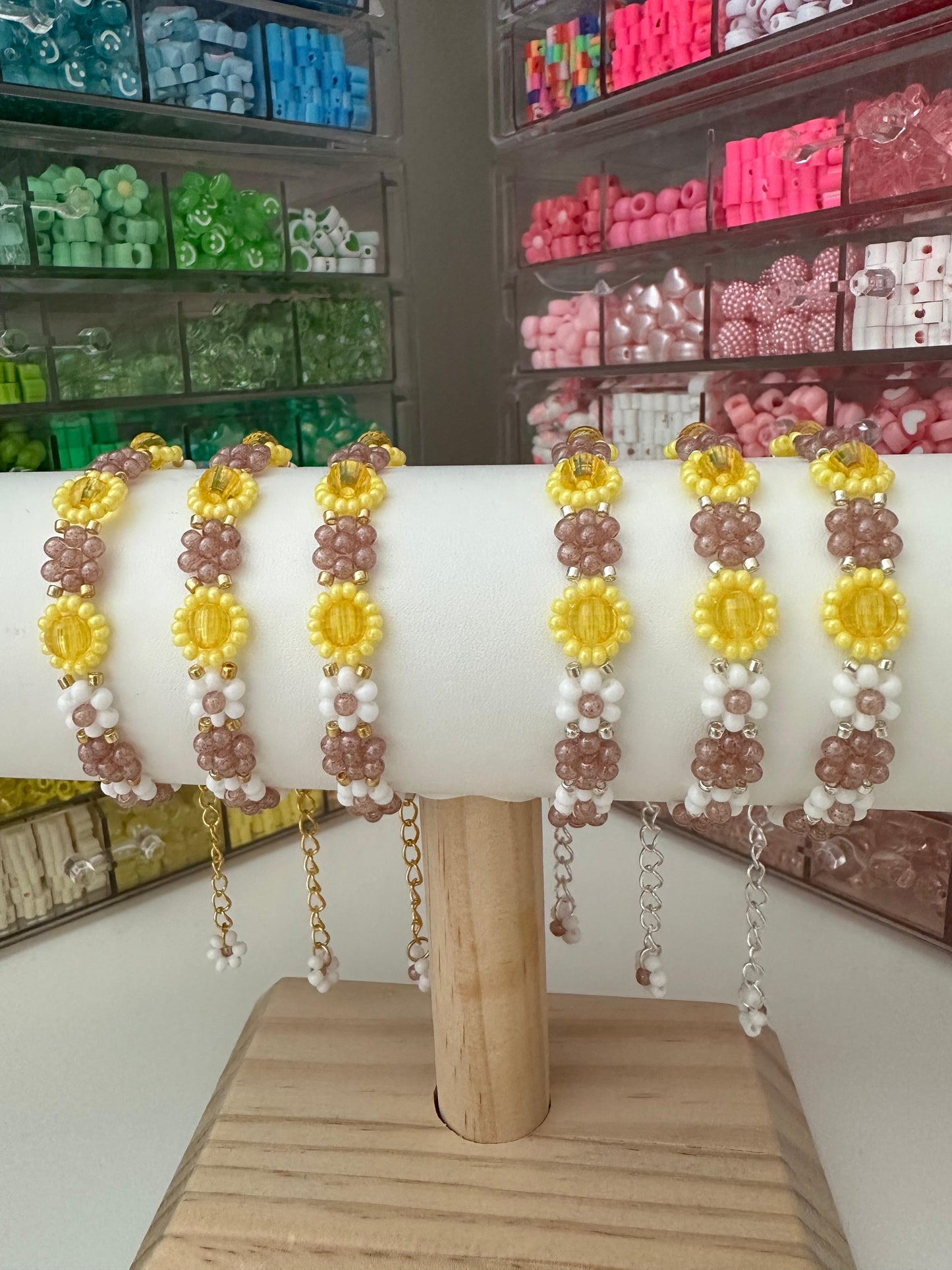 SUNLIGHT BLOSSOM Handmade Bracelet - Gold or Silver Options