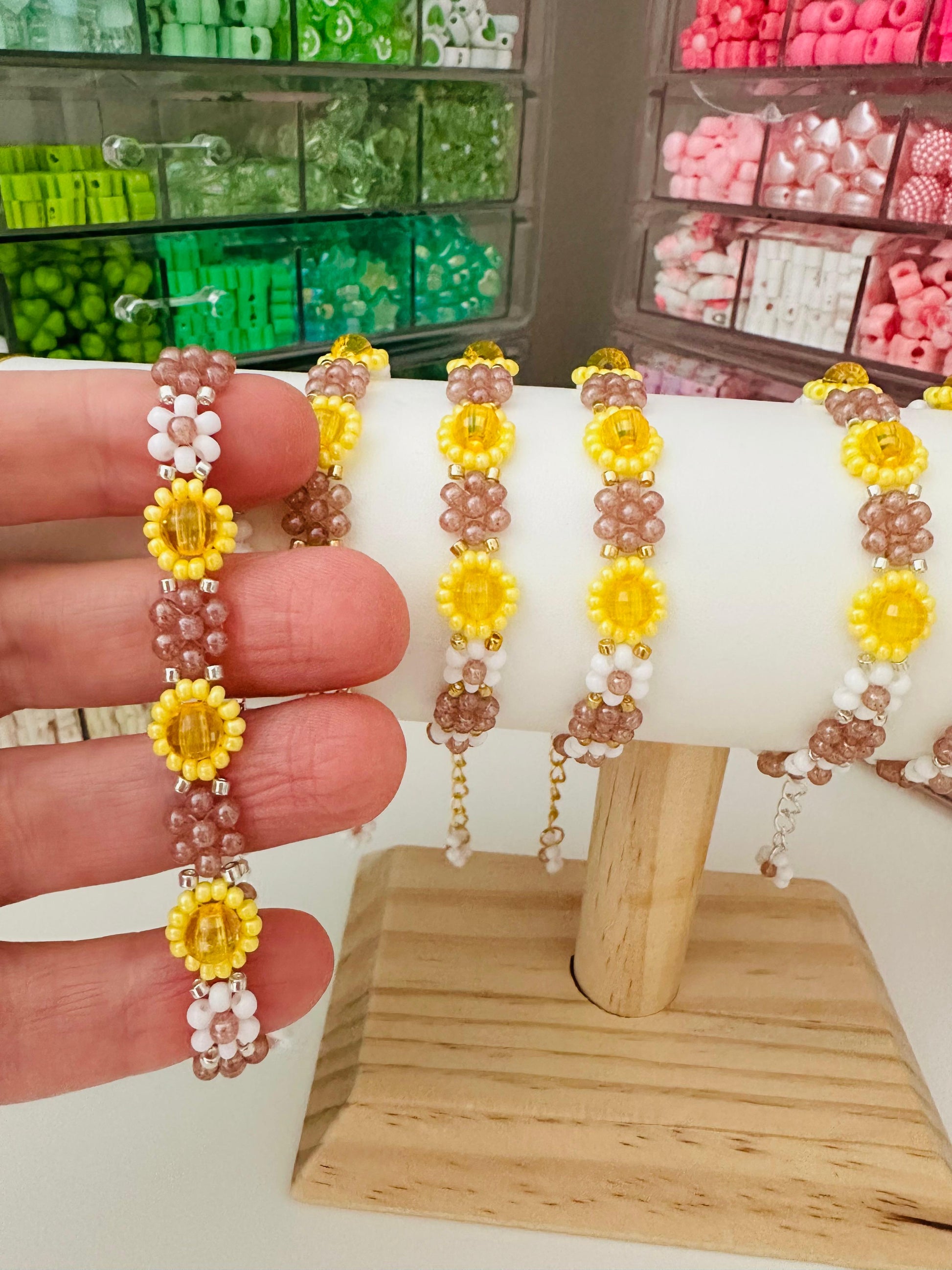 SUNLIGHT BLOSSOM Handmade Bracelet - Gold or Silver Options