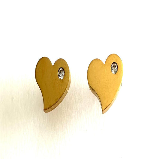 ELEGANCE OF LOVE 18 K Gold - Plated Stainless Steel Earrings