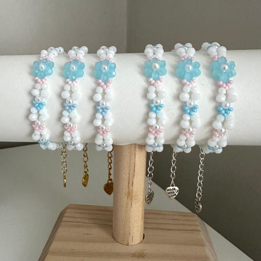 Bracelet Handmade PASTEL BLOOM Gold & Silver Options for Elegant Style