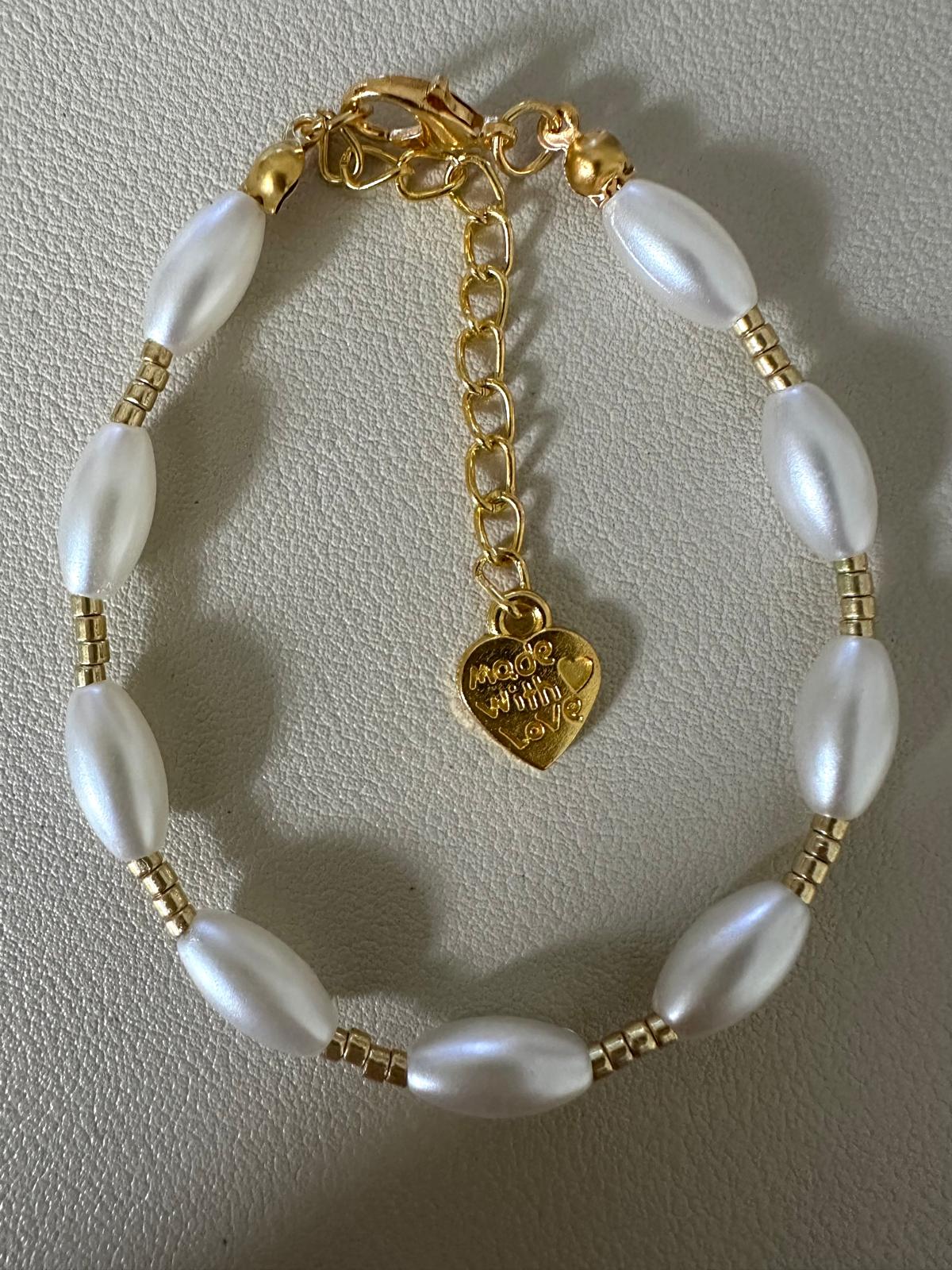 Pearl Dreams Handmade Bracelet - Gold or Silver Options