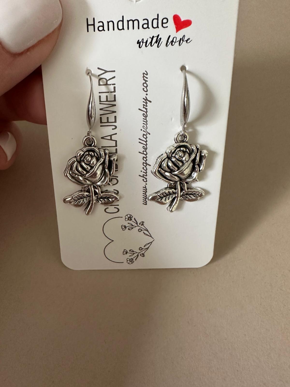 BLOOMING ROSE Silver Earrings