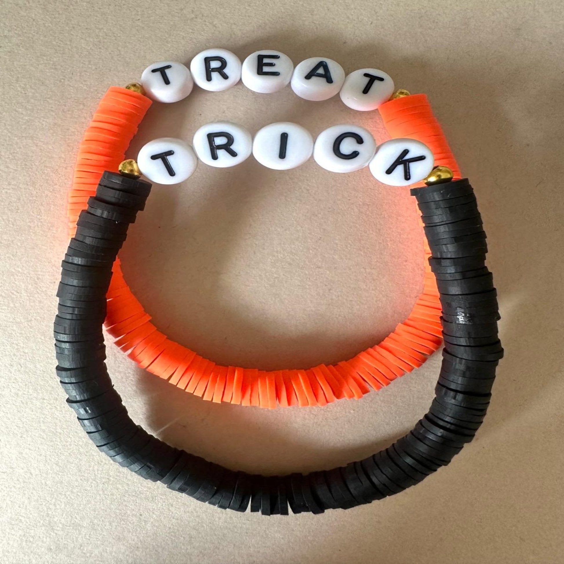 TRICK And TREAT Handmade Stretch Bracelets (Set Of 2)