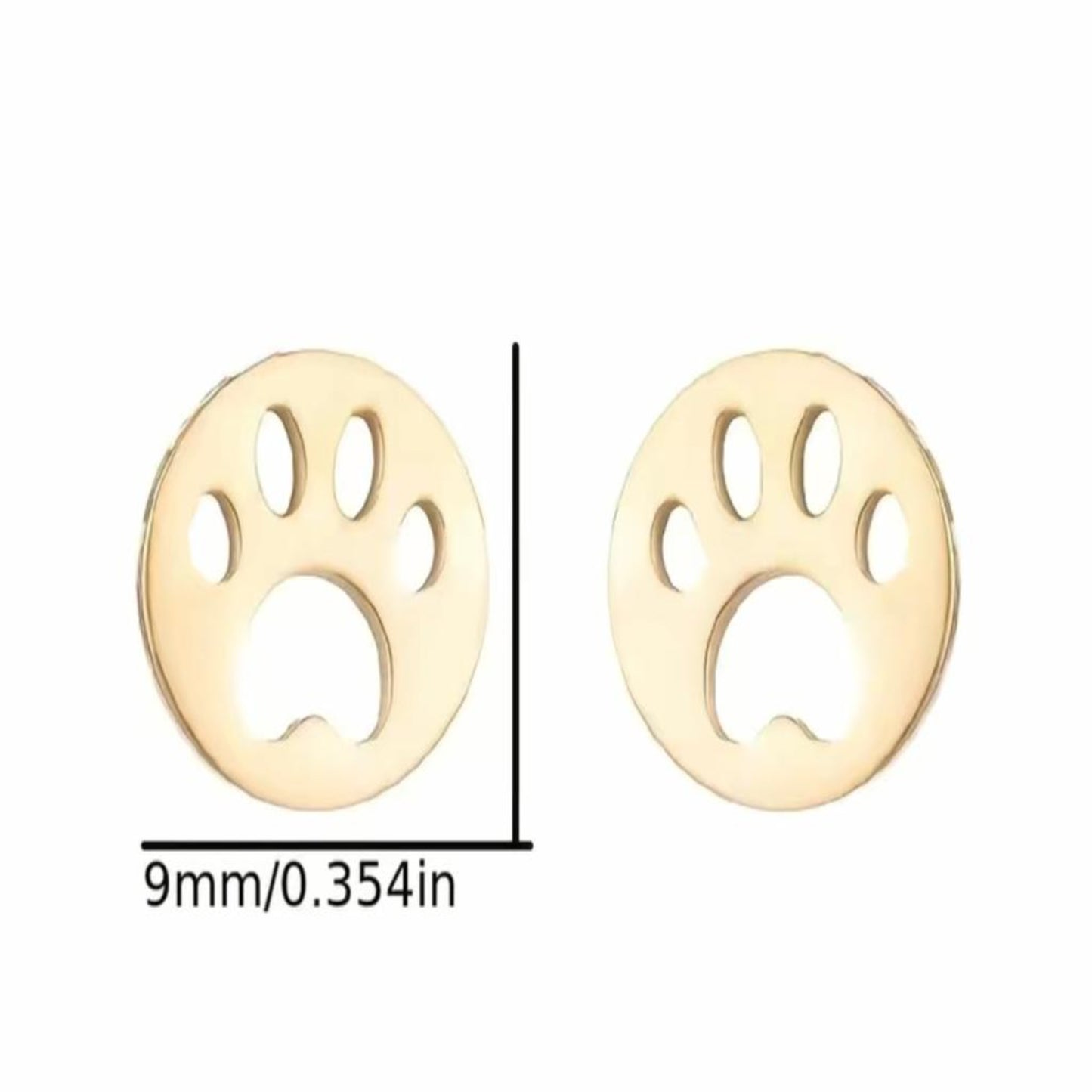 PAW PRINT Golden Earrings