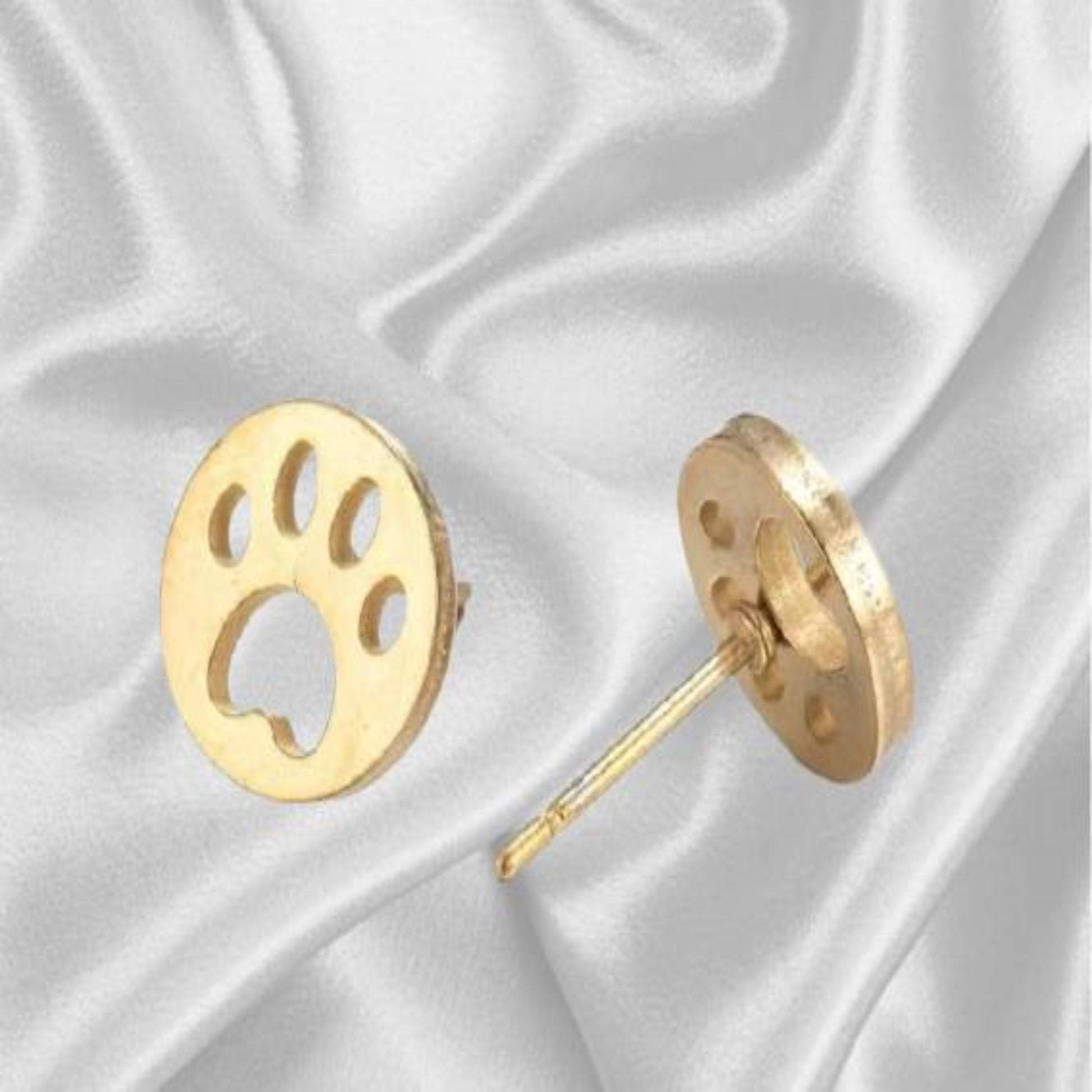 PAW PRINT Golden Earrings