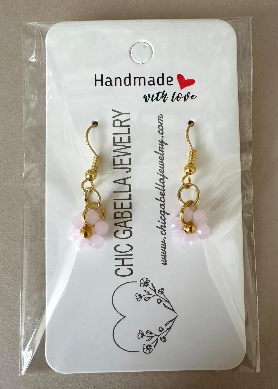 PINK PETAL BEAUTY Golden Earrings