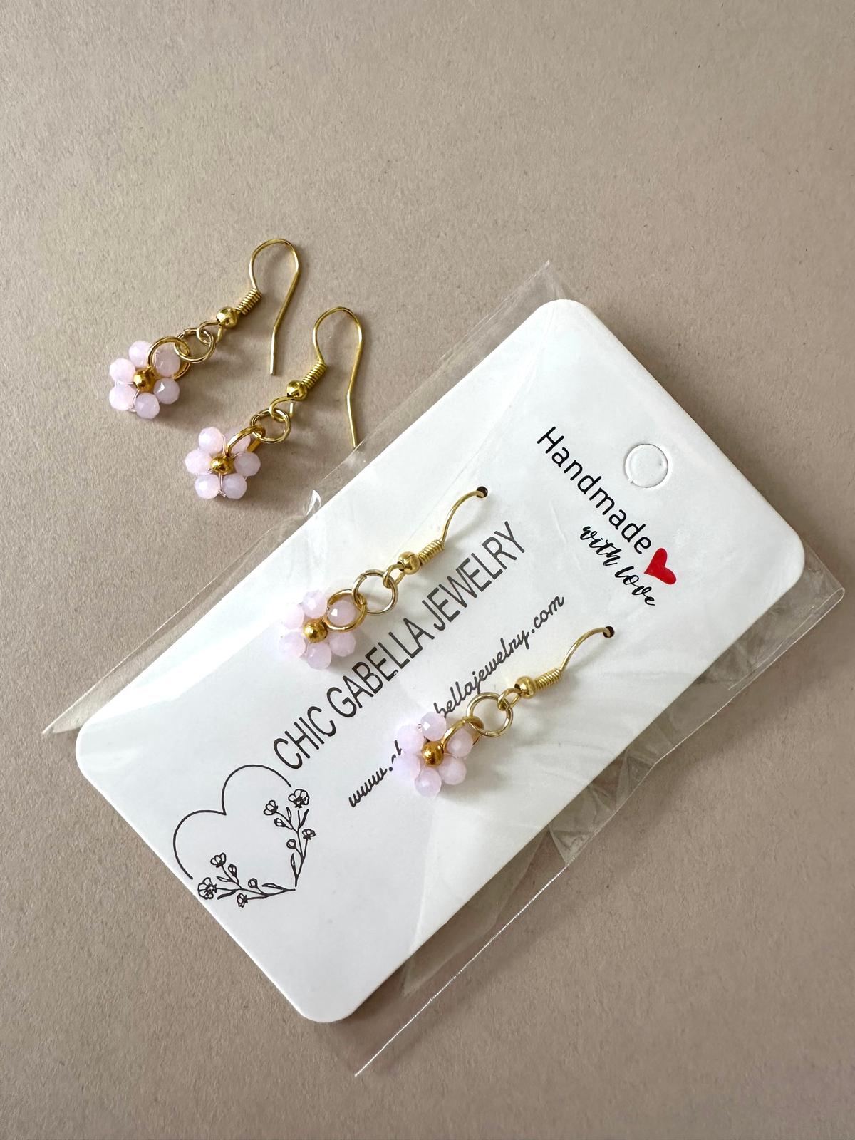 PINK PETAL BEAUTY Golden Earrings