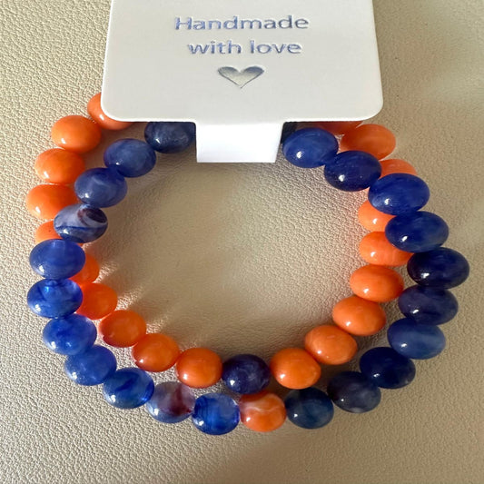 TANGERINE TWILIGHT Handmade Stretch Bracelets 