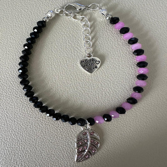 MIDNIGHT FUCHSIA Handmade Bracelet