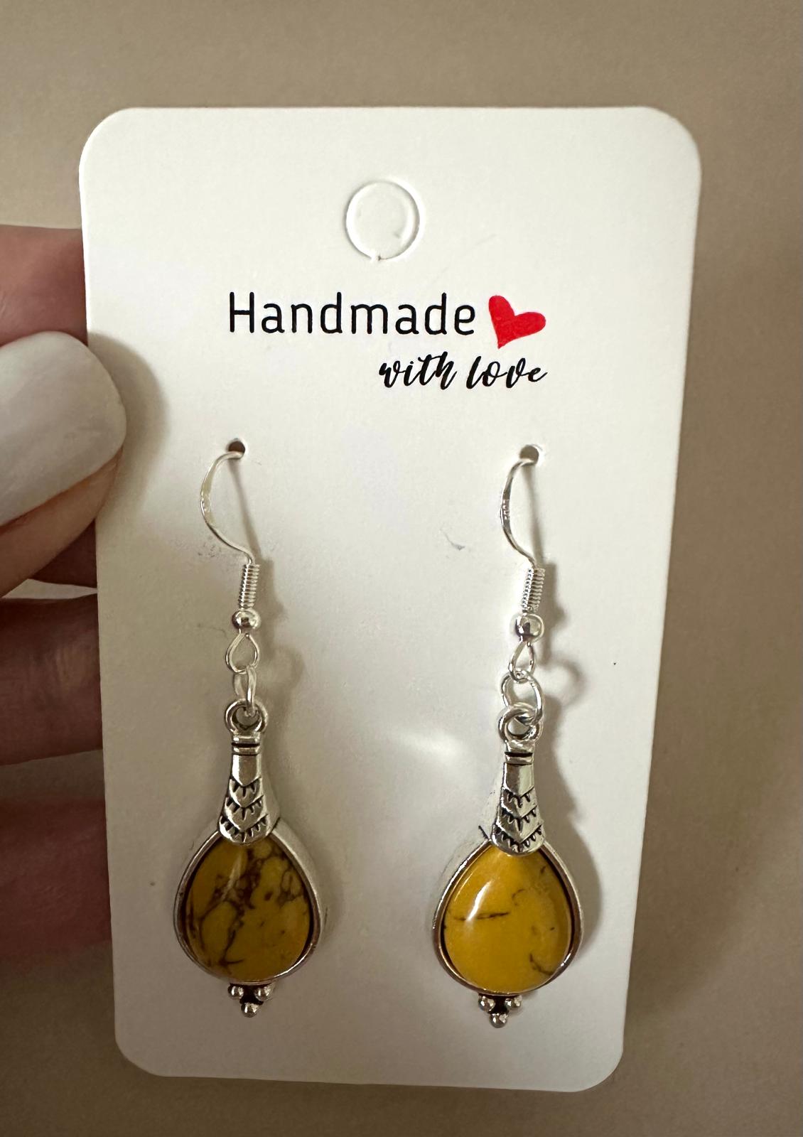 YELLOW DREAM Handmade Silver Earrings 