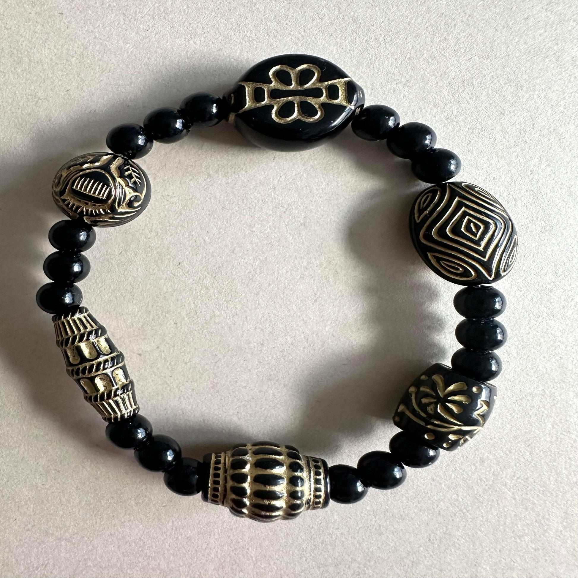 BLACK LUXE Handmade Stretch Bracelet 