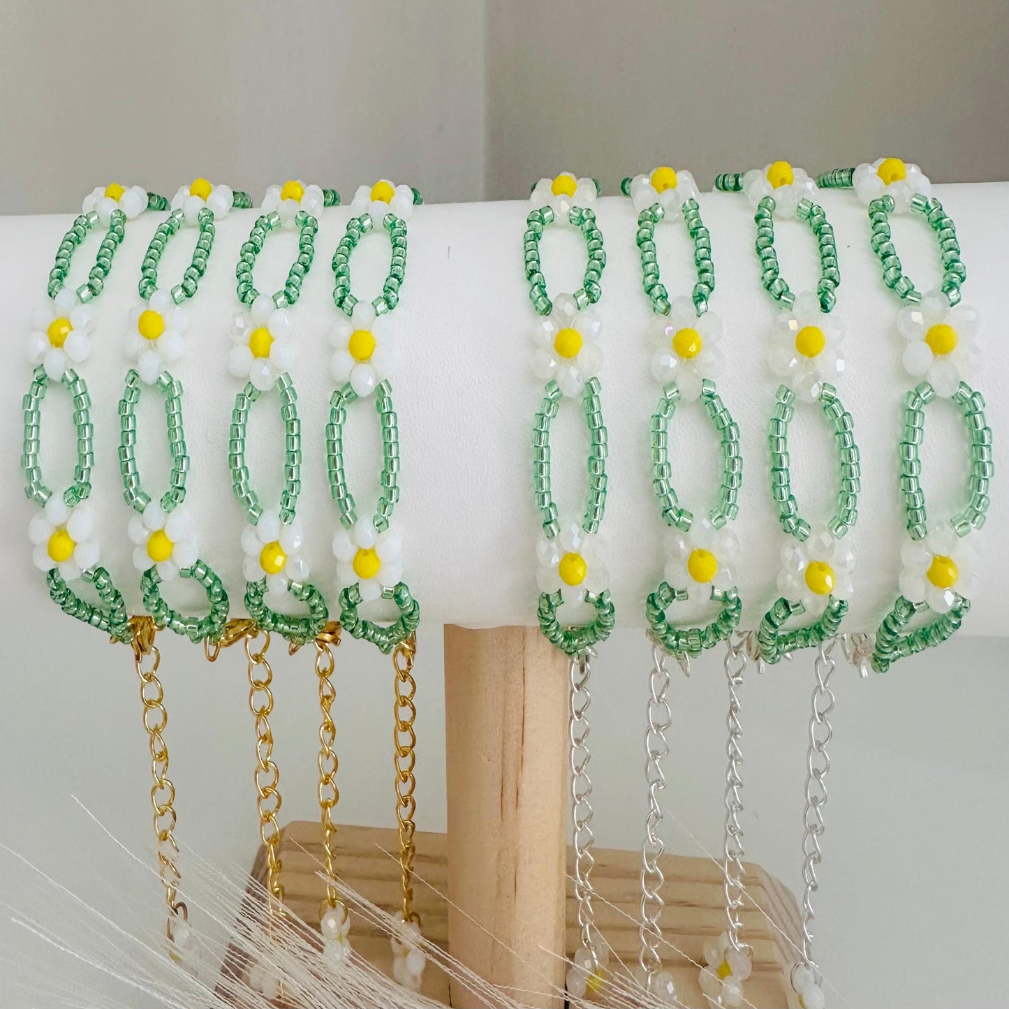 Y DAISIES Handmade Bracelet - Gold or Silver Options