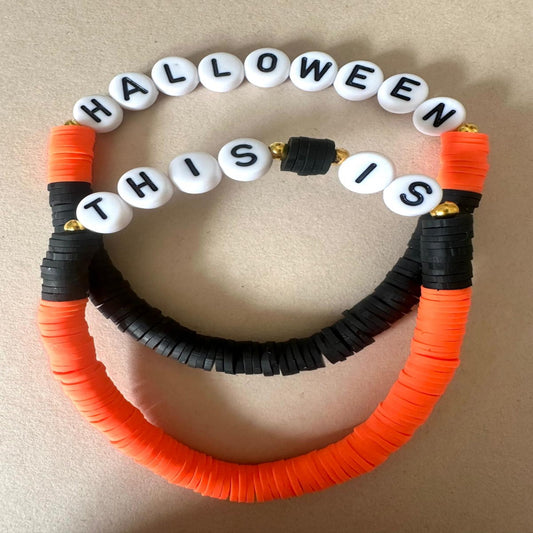 THIS IS HALLOWEEN Handmade Stretch Bracelets (Set of 2)