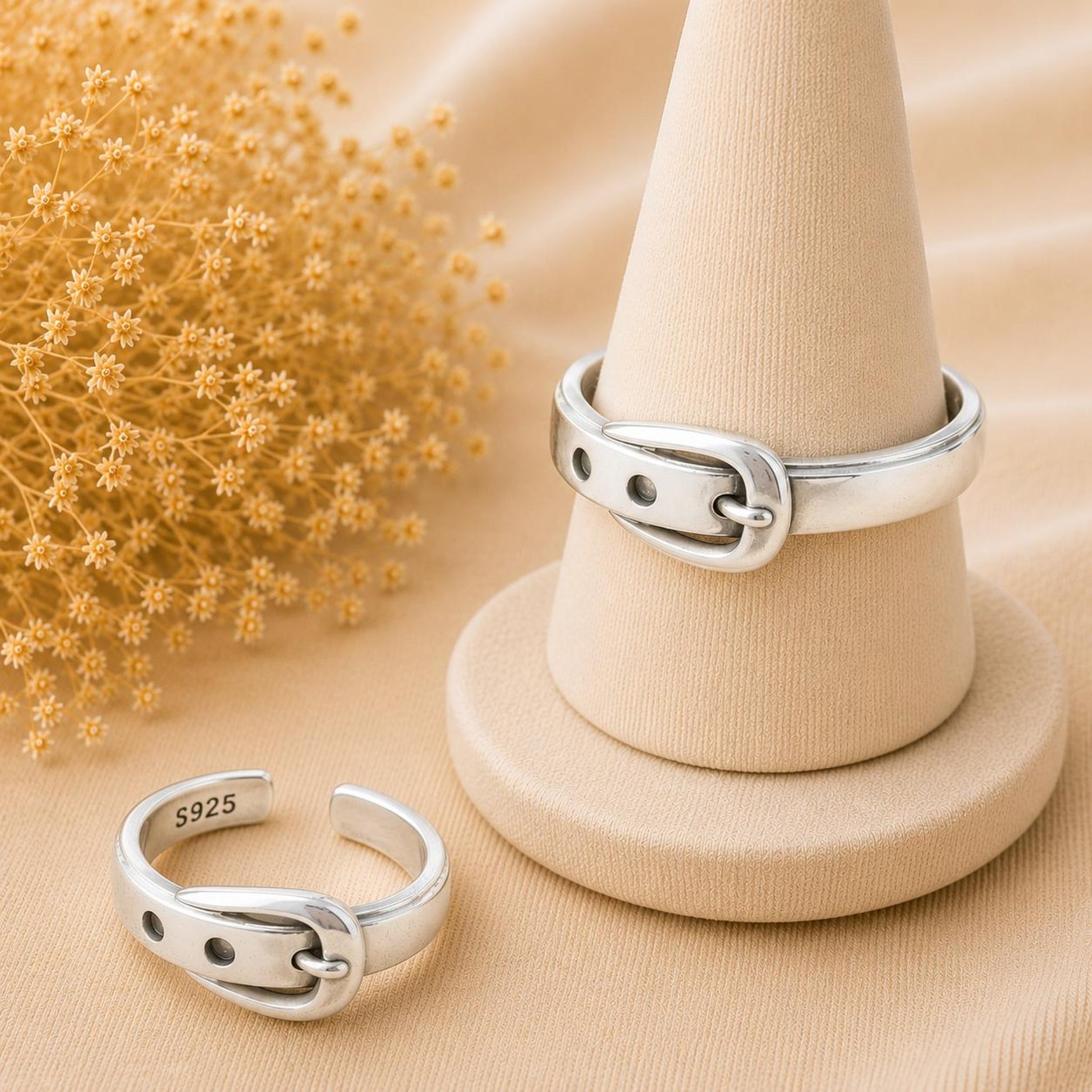 Adjustable 925 sterling silver ring with elegant design for everyday wear and special occasions