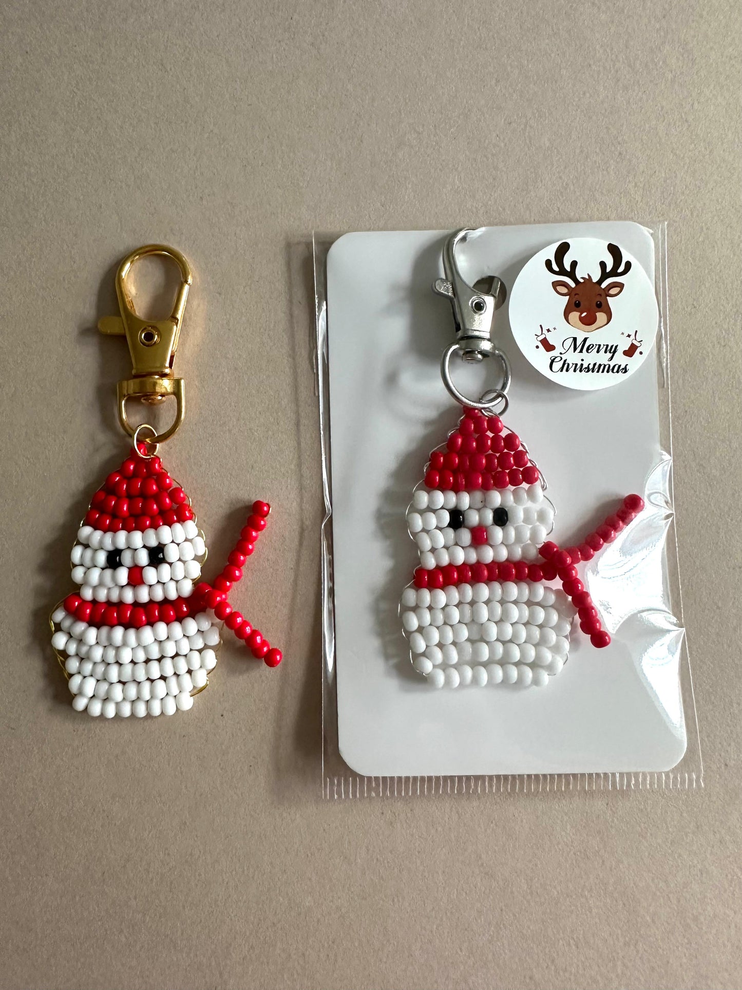 SNOW MAN Handmade Keychain