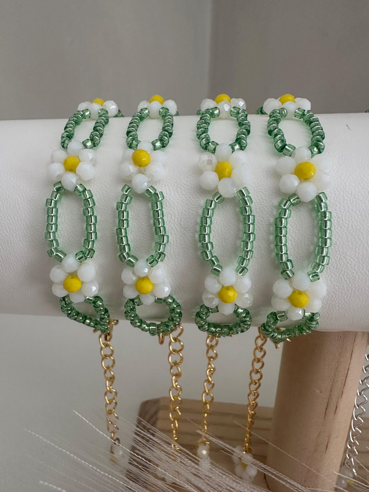 SUNNY DAISIES Handmade Bracelet - Gold or Silver Options